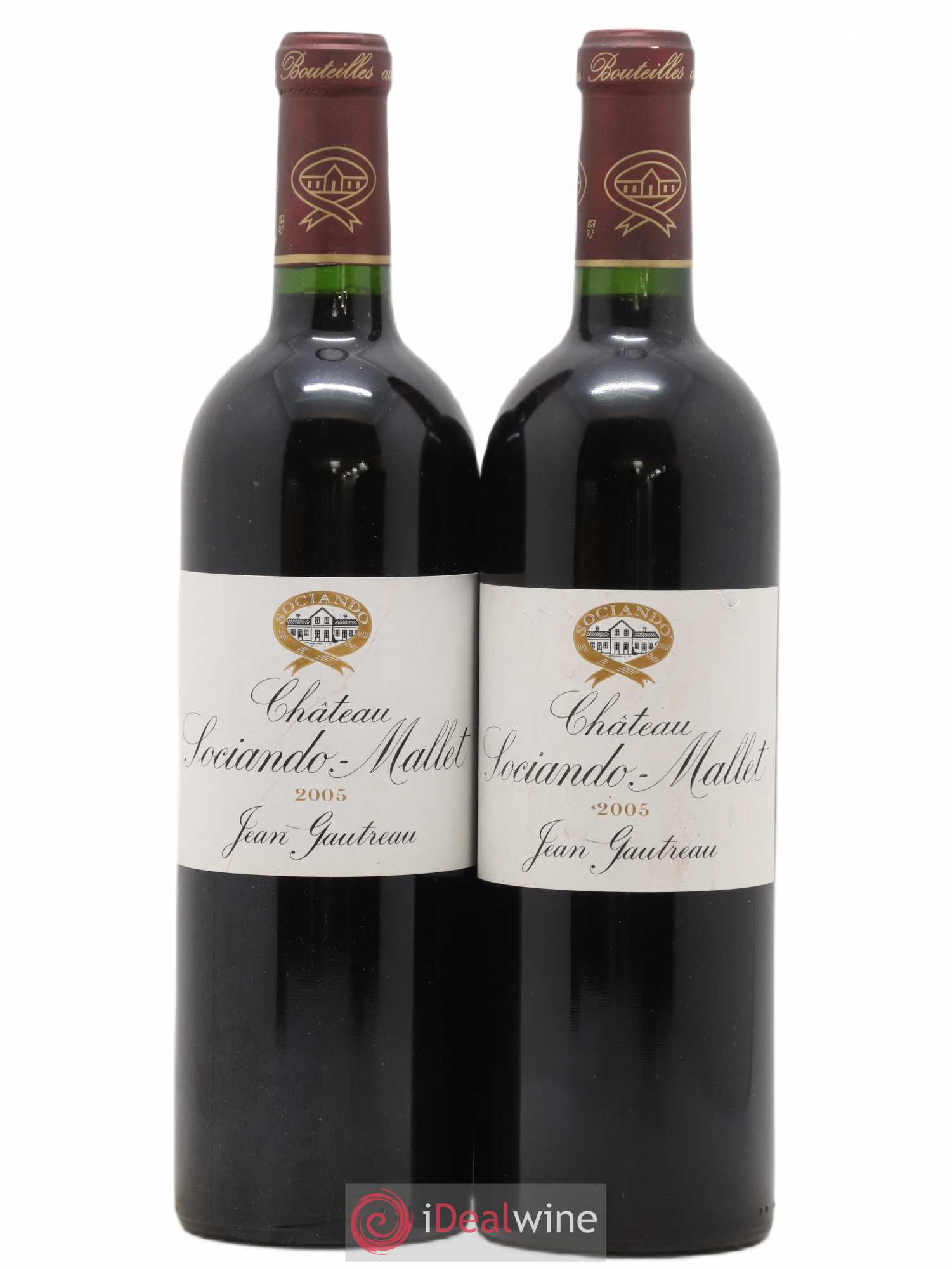 Château Sociando Mallet 2005 - Lot de 2 bouteilles - 0