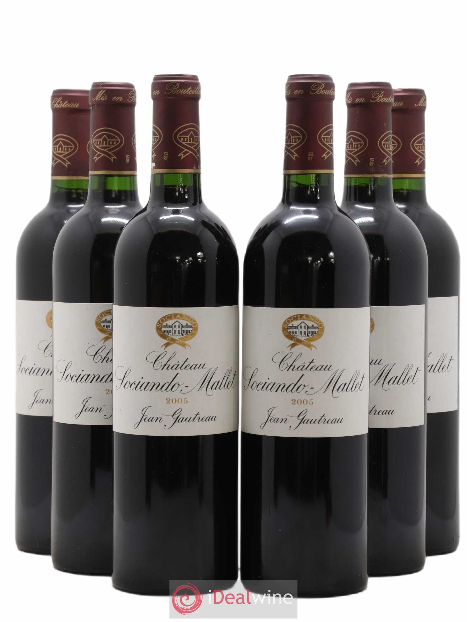 Château Sociando Mallet 2005 - Lot de 6 bouteilles - 0
