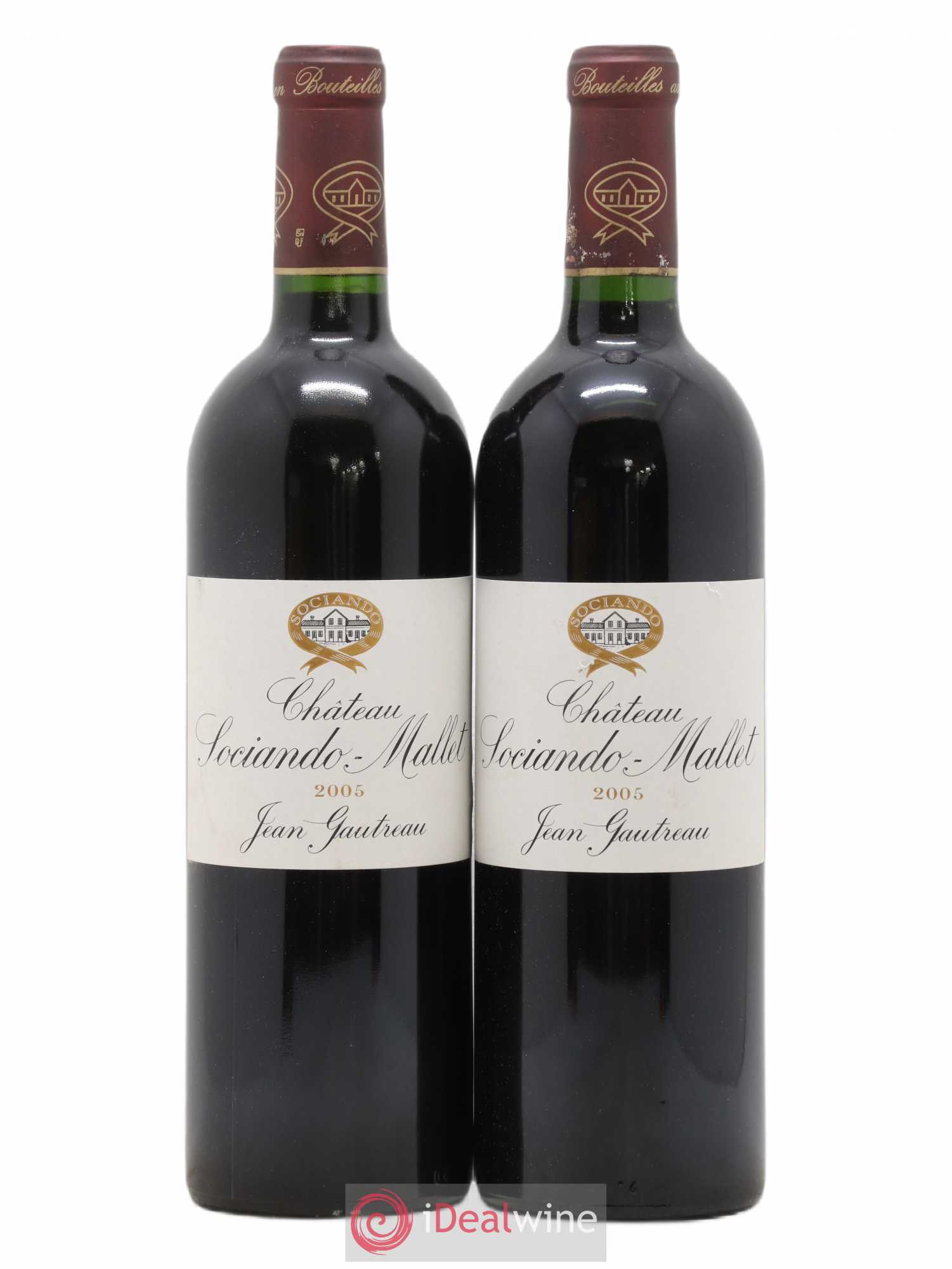 Château Sociando Mallet 2005 - Lot de 2 bouteilles - 0
