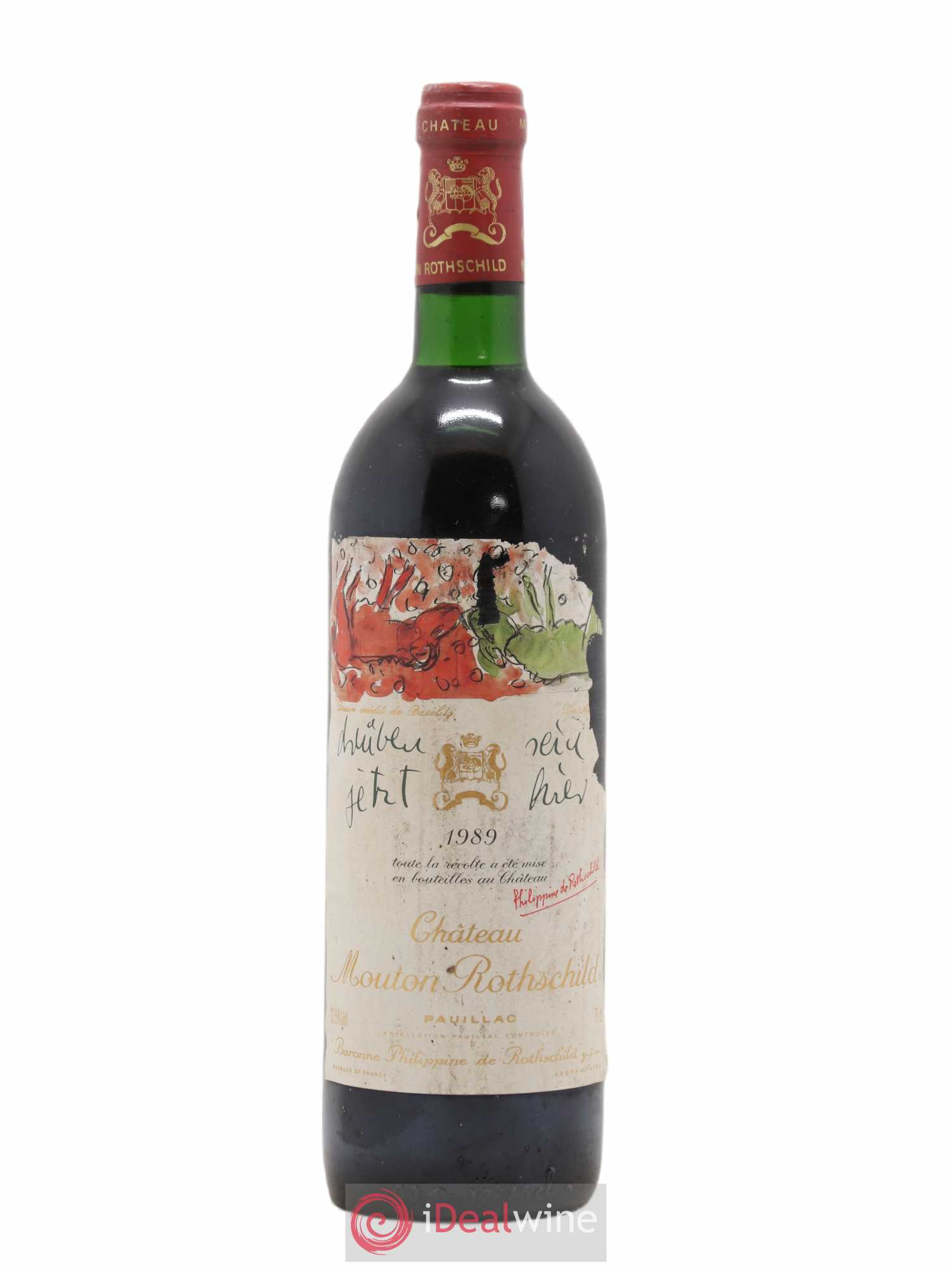 Château Mouton Rothschild 1er Grand Cru Classé 1989 - Lot de 1 bouteille - 0