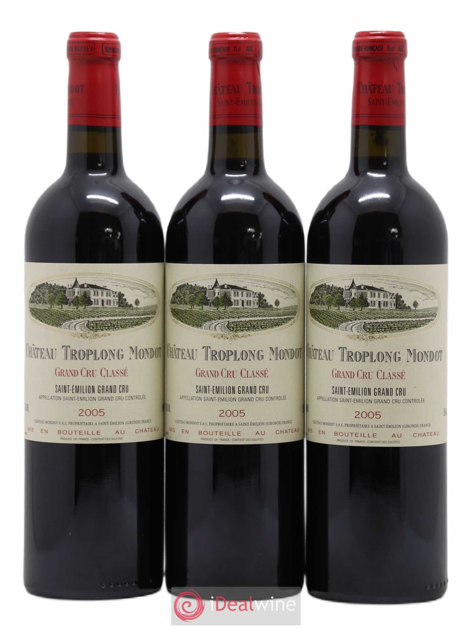 Château Troplong Mondot 1er Grand Cru Classé B 2005 - Lot de 12 bouteilles - 2