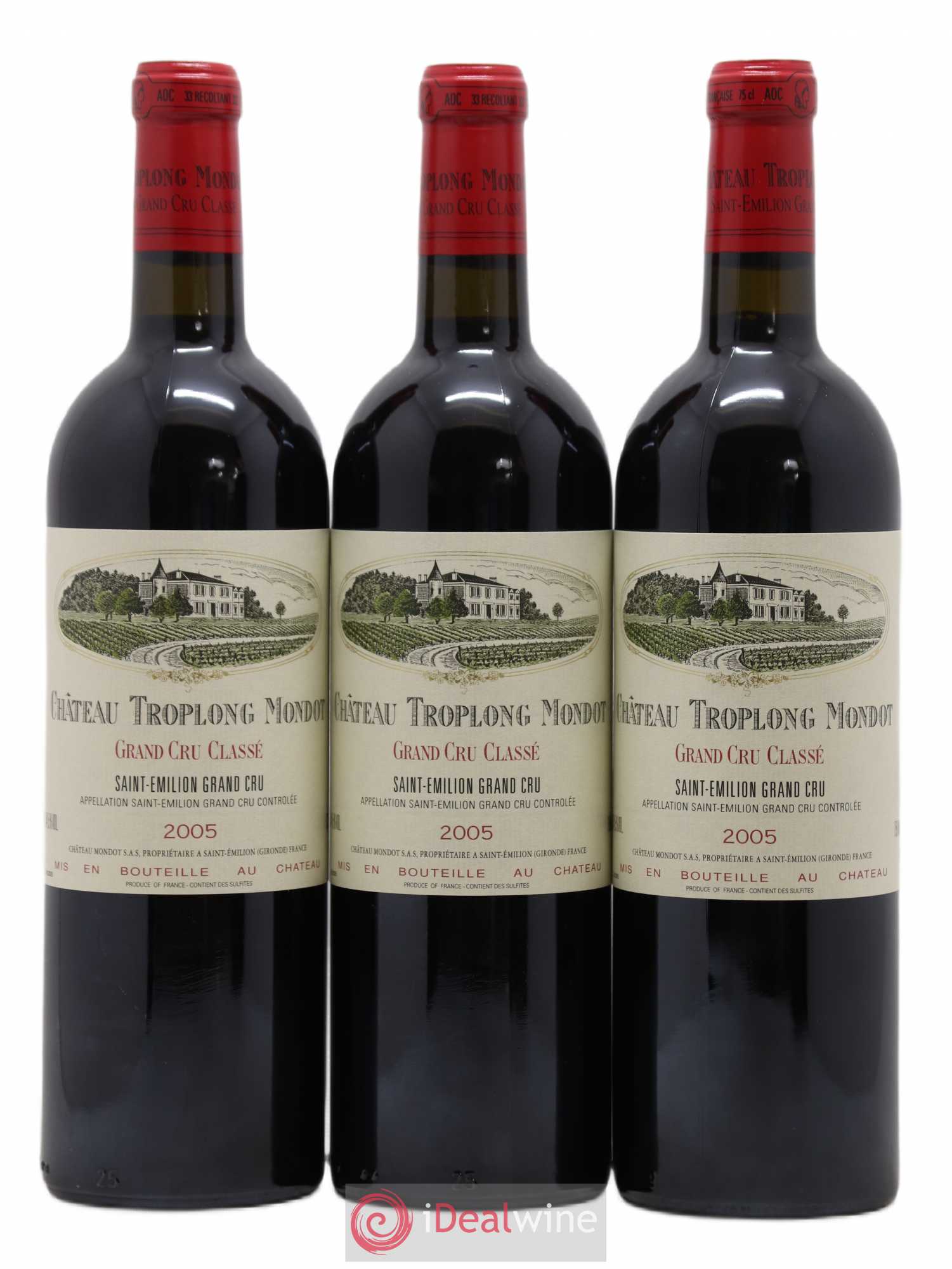 Château Troplong Mondot 1er Grand Cru Classé B 2005 - Lot de 12 bouteilles - 3