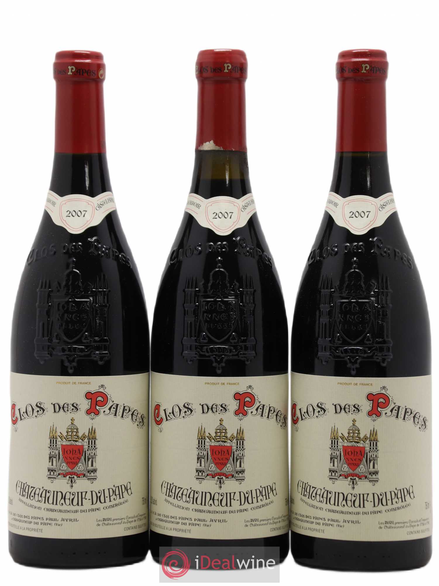 Châteauneuf-du-Pape Clos des Papes - Paul Avril 2007 - Lot de 12 bouteilles - 1