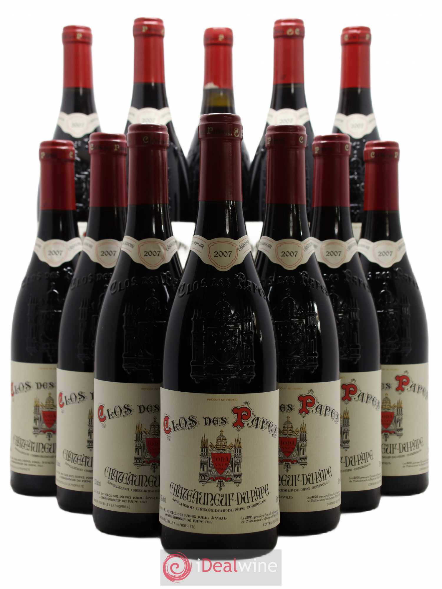 Châteauneuf-du-Pape Clos des Papes - Paul Avril 2007 - Lot de 12 bouteilles - 0