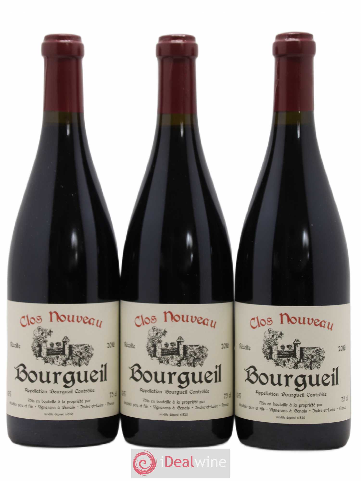 Bourgueil Clos Nouveau Domaine du Bel Air 2016 - Lot de 3 bouteilles - 0