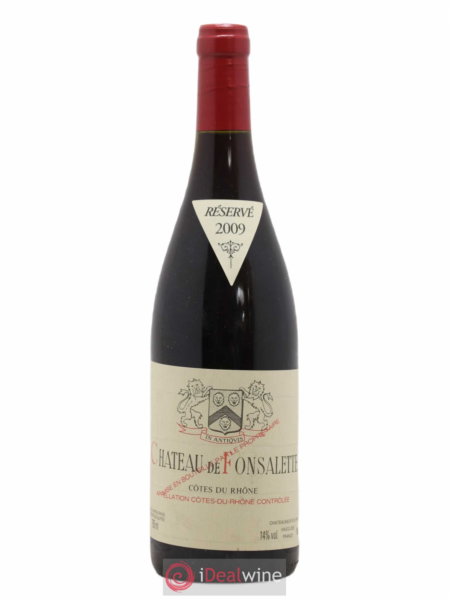 Côtes-du-Rhône Château de Fonsalette Emmanuel Reynaud 2009 - Lot de 1 bouteille - 0