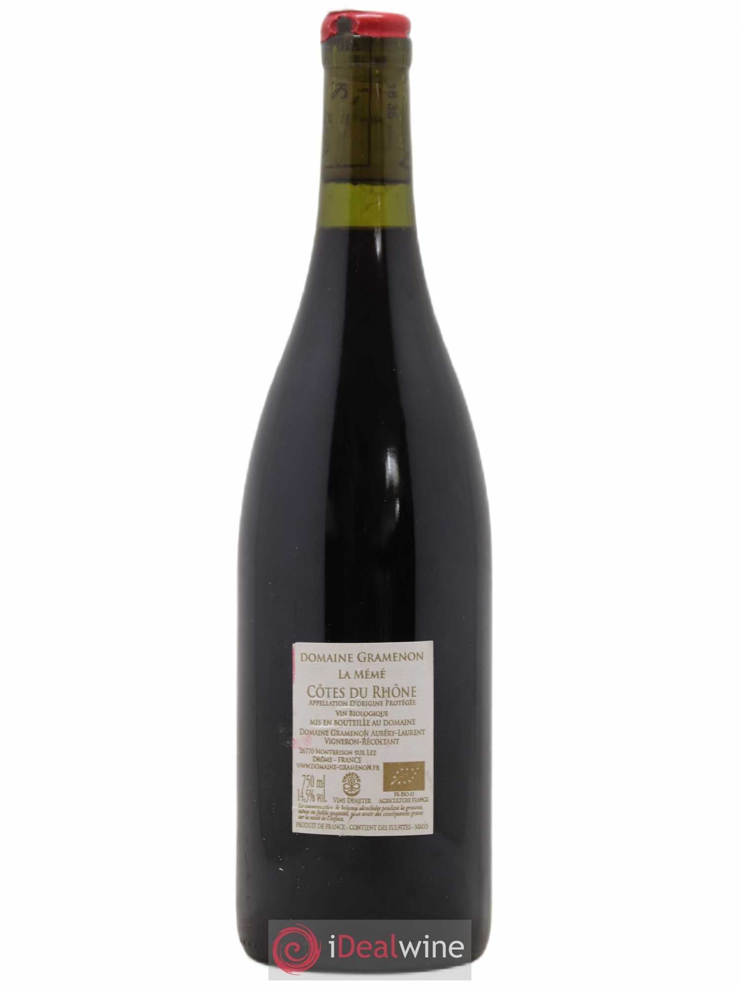 Côtes-du-Rhône La Mémé Ceps Centenaires Gramenon (Domaine) 2015 - Lot de 1 bouteille - 1