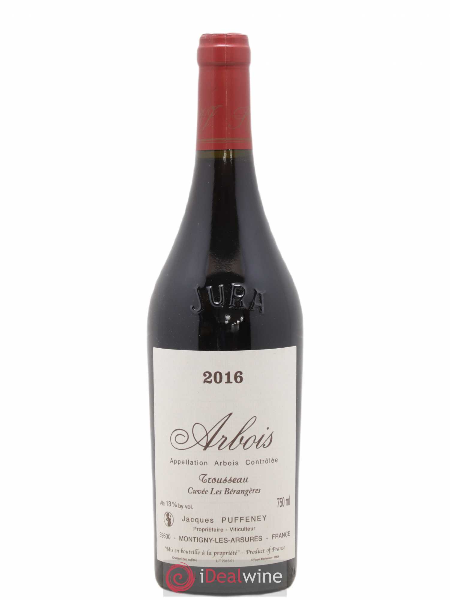 Arbois Trousseau Cuvée Les Bérangères Jacques Puffeney 2016 - Lot de 1 bouteille - 0