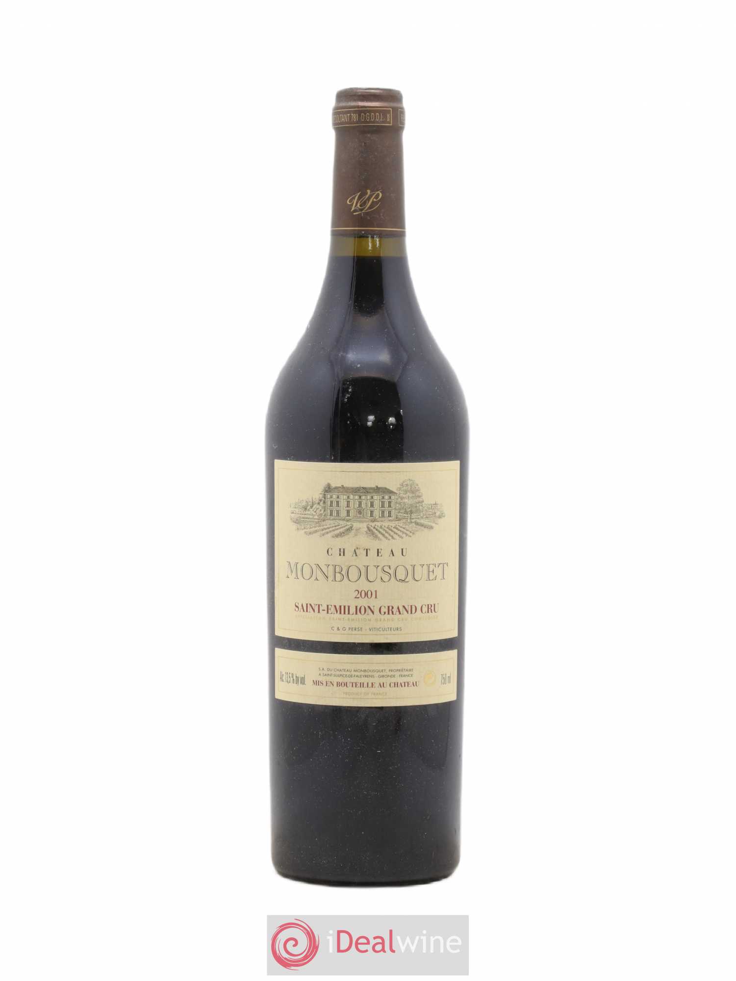 Château Monbousquet Grand Cru Classé 2001 - Lot de 1 bouteille - 0