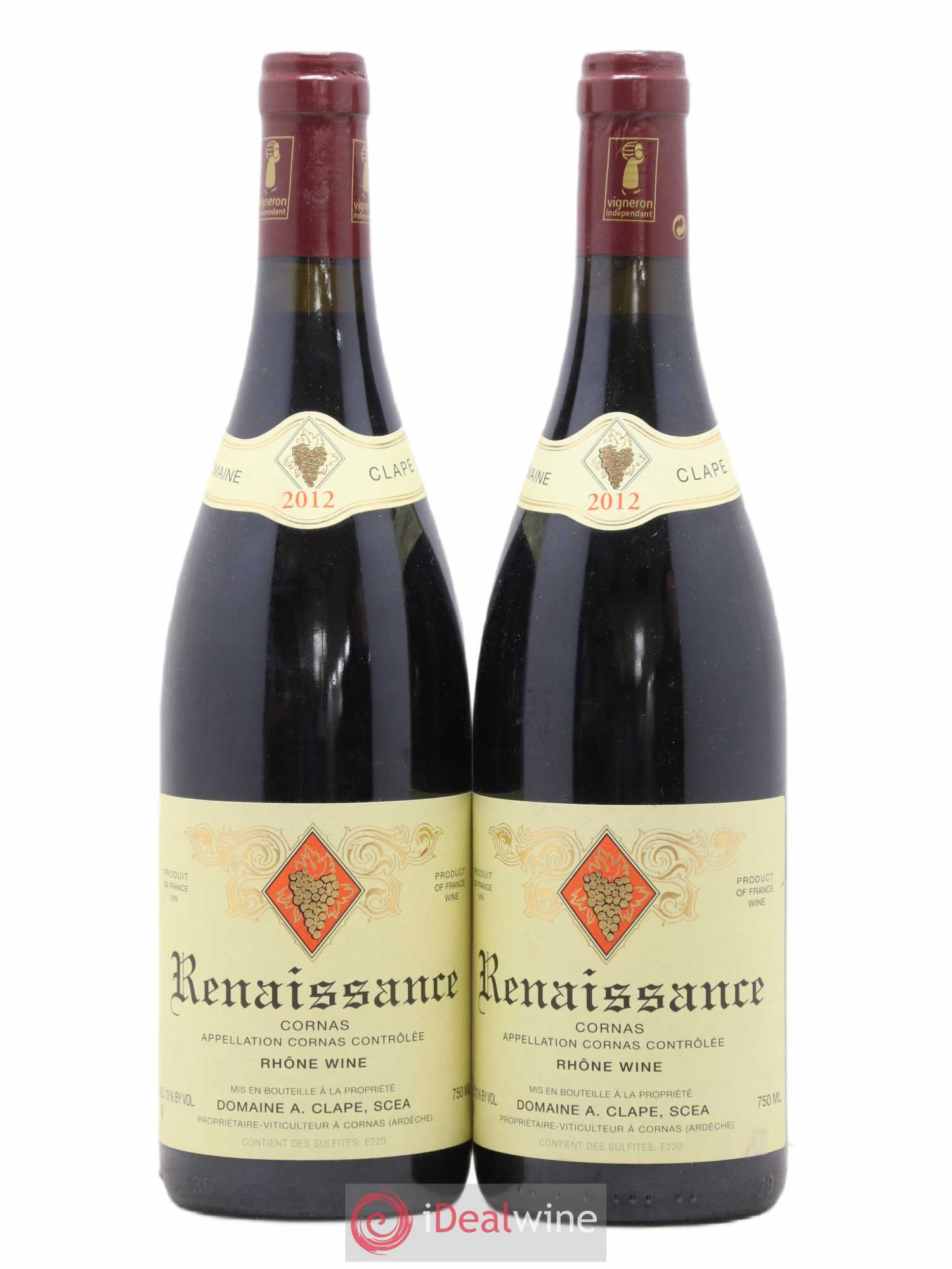 Cornas Renaissance Auguste Clape 2012 - Lot de 2 bouteilles - 0