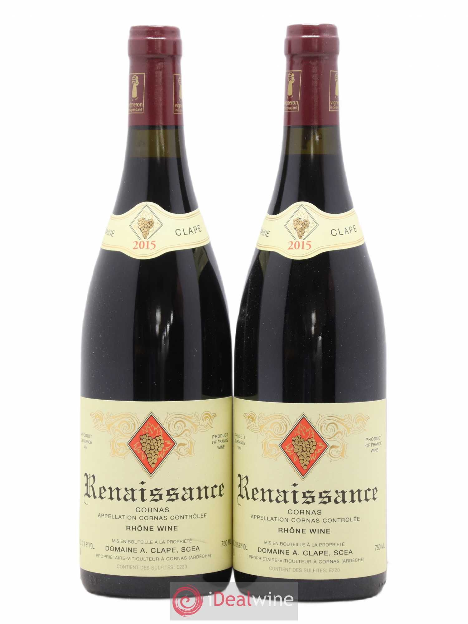 Cornas Renaissance Auguste Clape 2015 - Lot de 2 bouteilles - 0