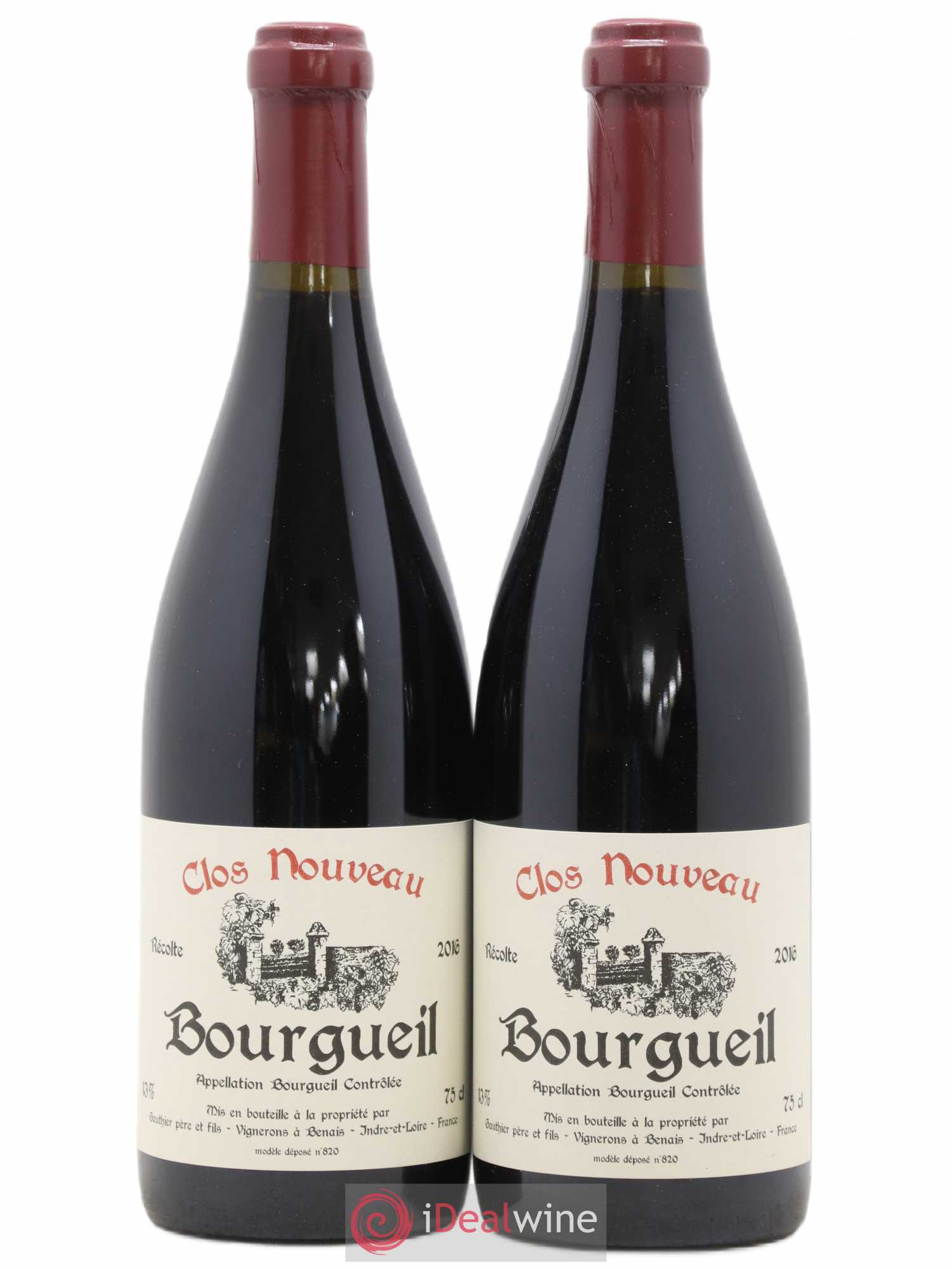 Bourgueil Clos Nouveau Domaine du Bel Air 2016 - Lot de 2 bouteilles - 0