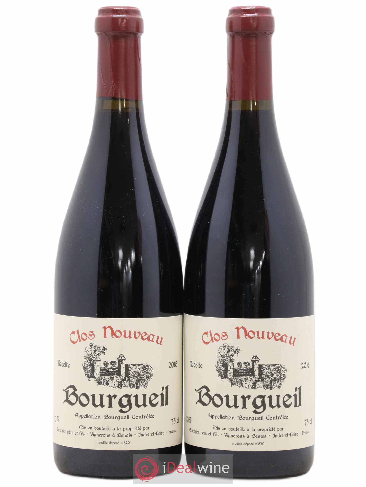 Bourgueil Clos Nouveau Domaine du Bel Air 2016 - Lot de 2 bouteilles - 0