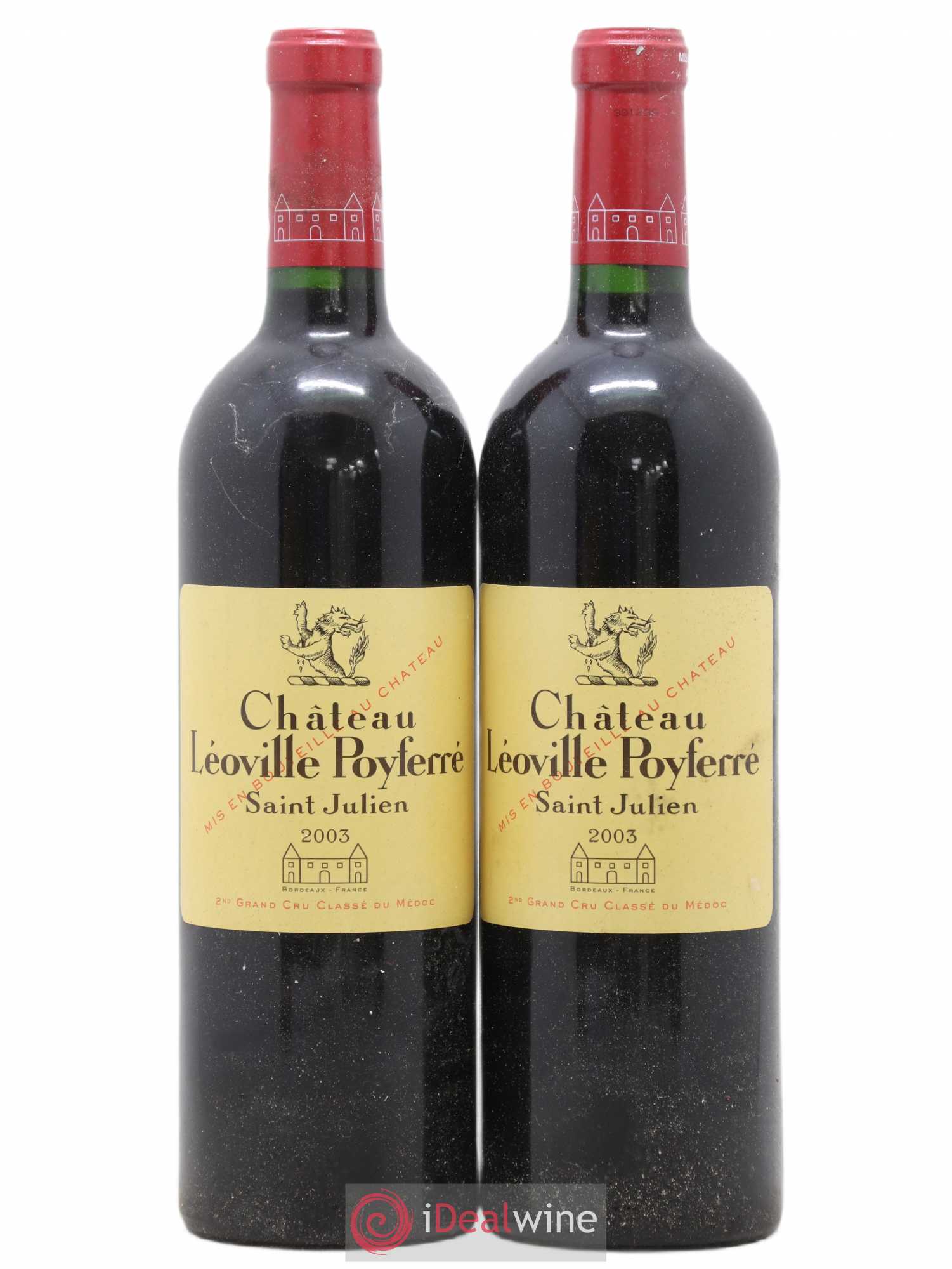 Château Léoville Poyferré 2ème Grand Cru Classé 2003 - Lot de 2 bouteilles - 0