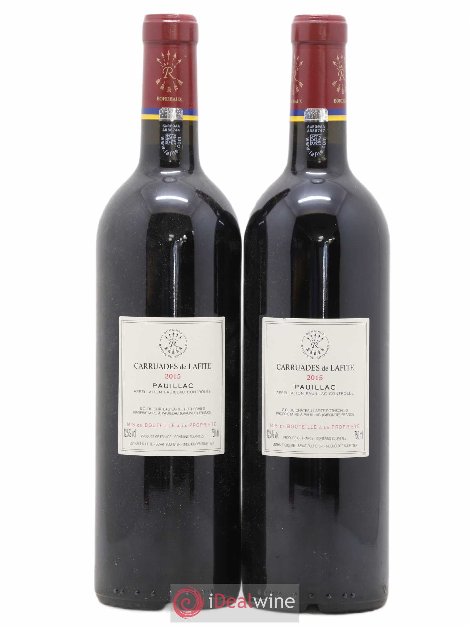 Carruades de Lafite Rothschild Second Vin 2015 - Lot de 2 bouteilles - 1