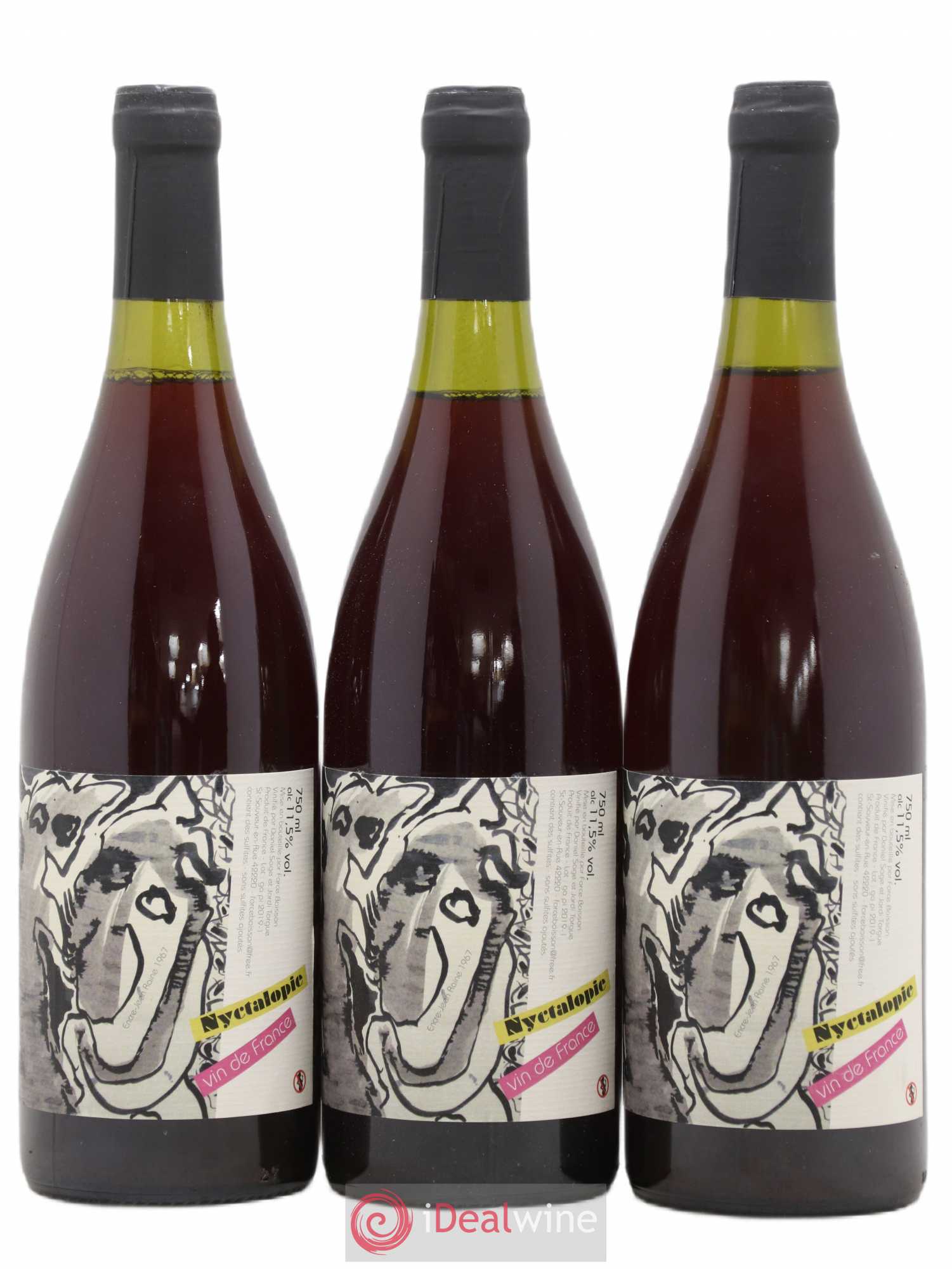 Vin de France Nyctalopie Daniel Sage 2018 - Lot de 3 bouteilles - 0