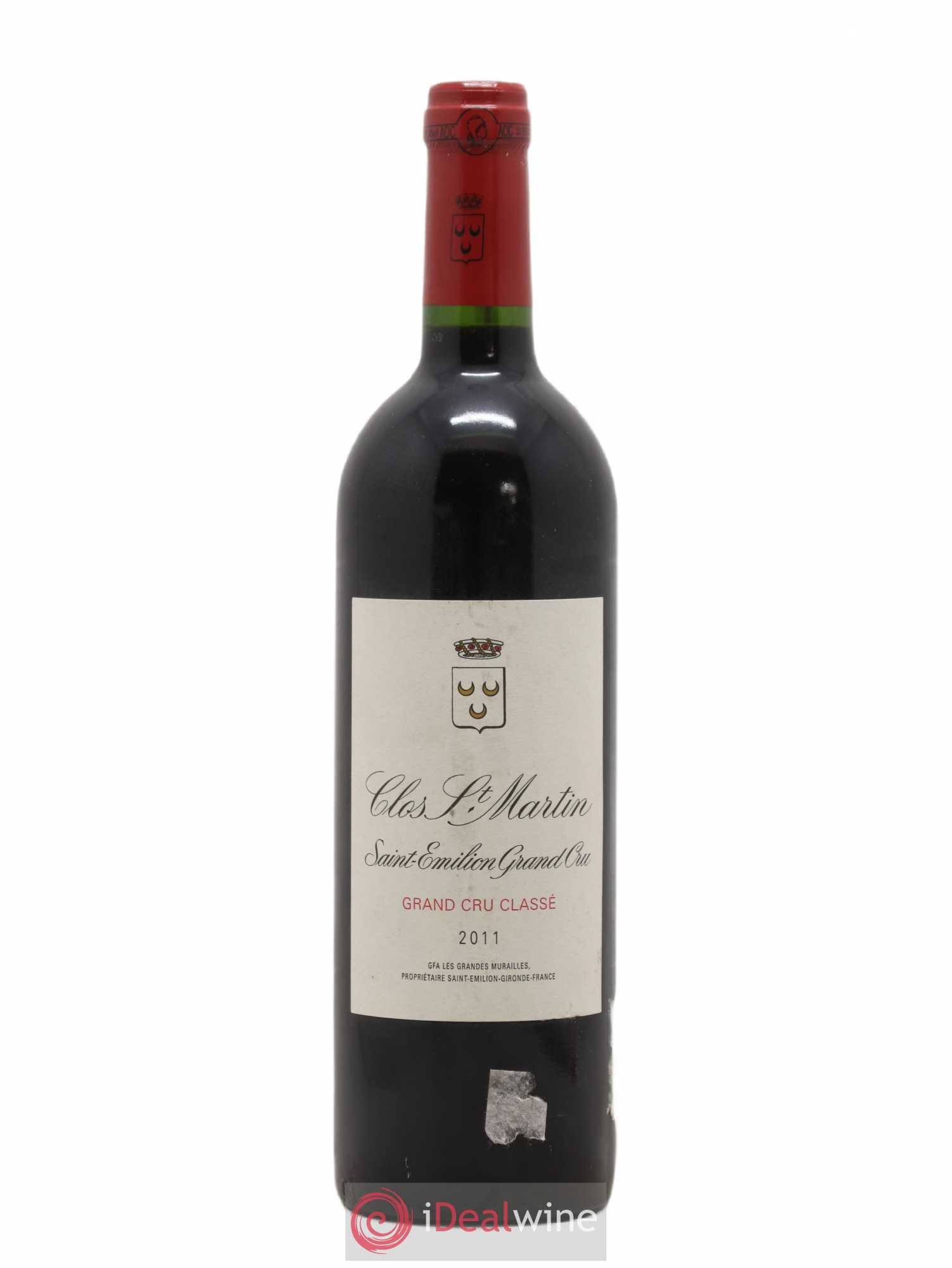 Clos Saint Martin Grand Cru Classé 2011 - Lot de 1 bouteille - 0