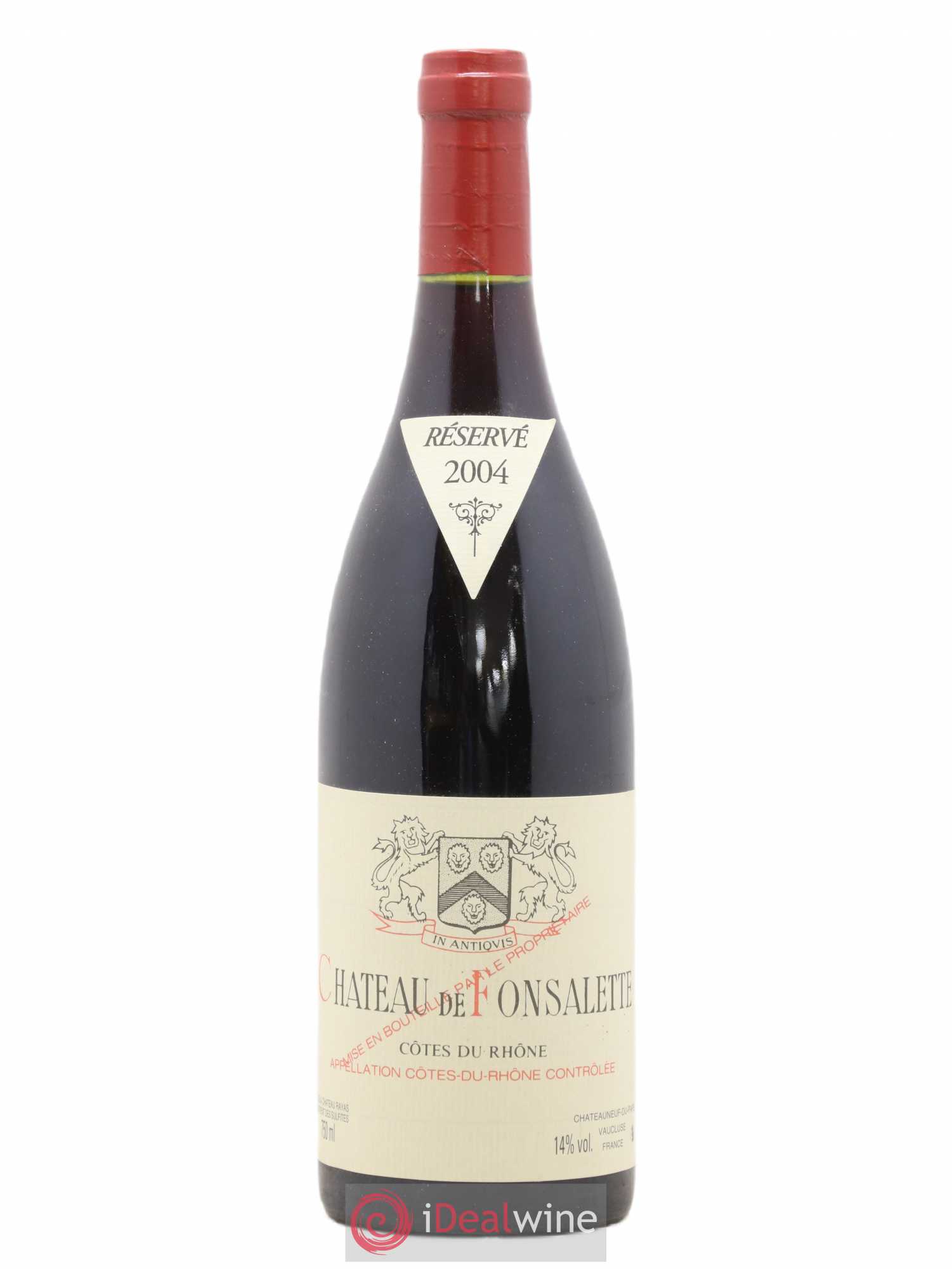 Côtes-du-Rhône Château de Fonsalette Emmanuel Reynaud 2004 - Lot de 1 bouteille - 0