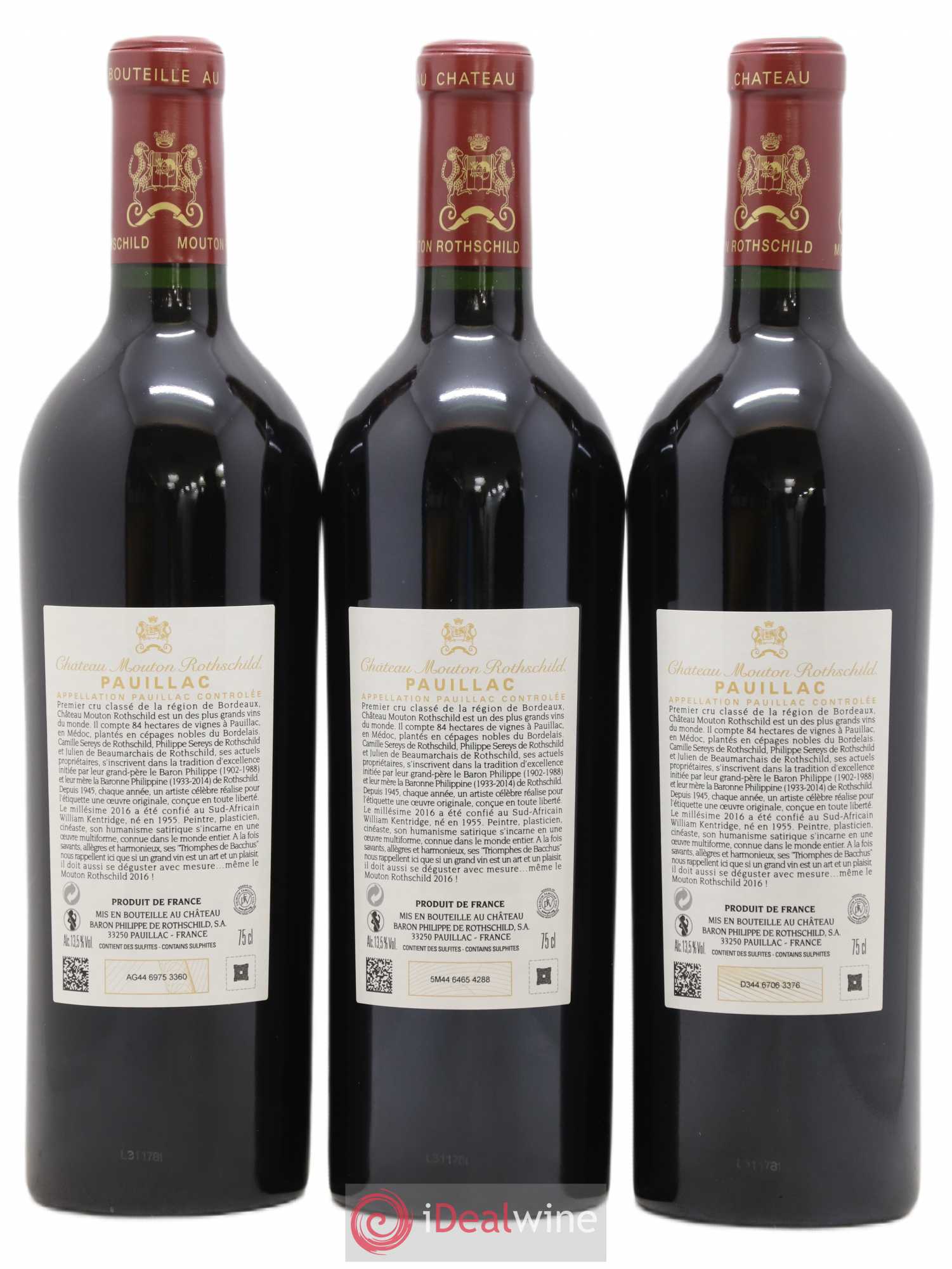 Château Mouton Rothschild 1er Grand Cru Classé 2016 - Lot de 6 bouteilles - 2
