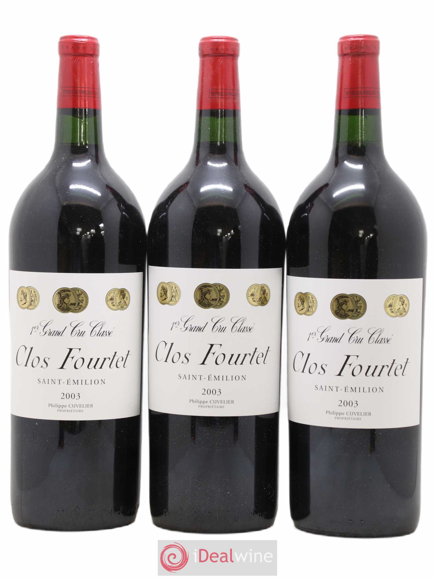 Clos Fourtet 1er Grand Cru Classé B 2003 - Lot de 3 magnums - 0
