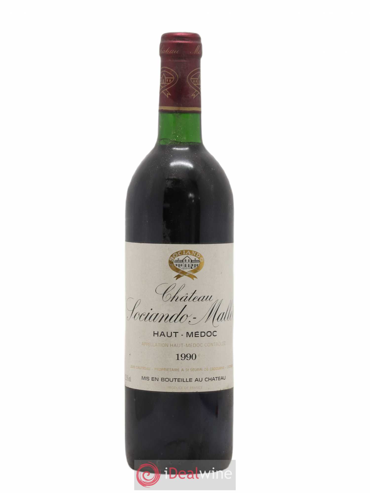 Château Sociando Mallet 1990 - Lot de 1 bouteille - 0