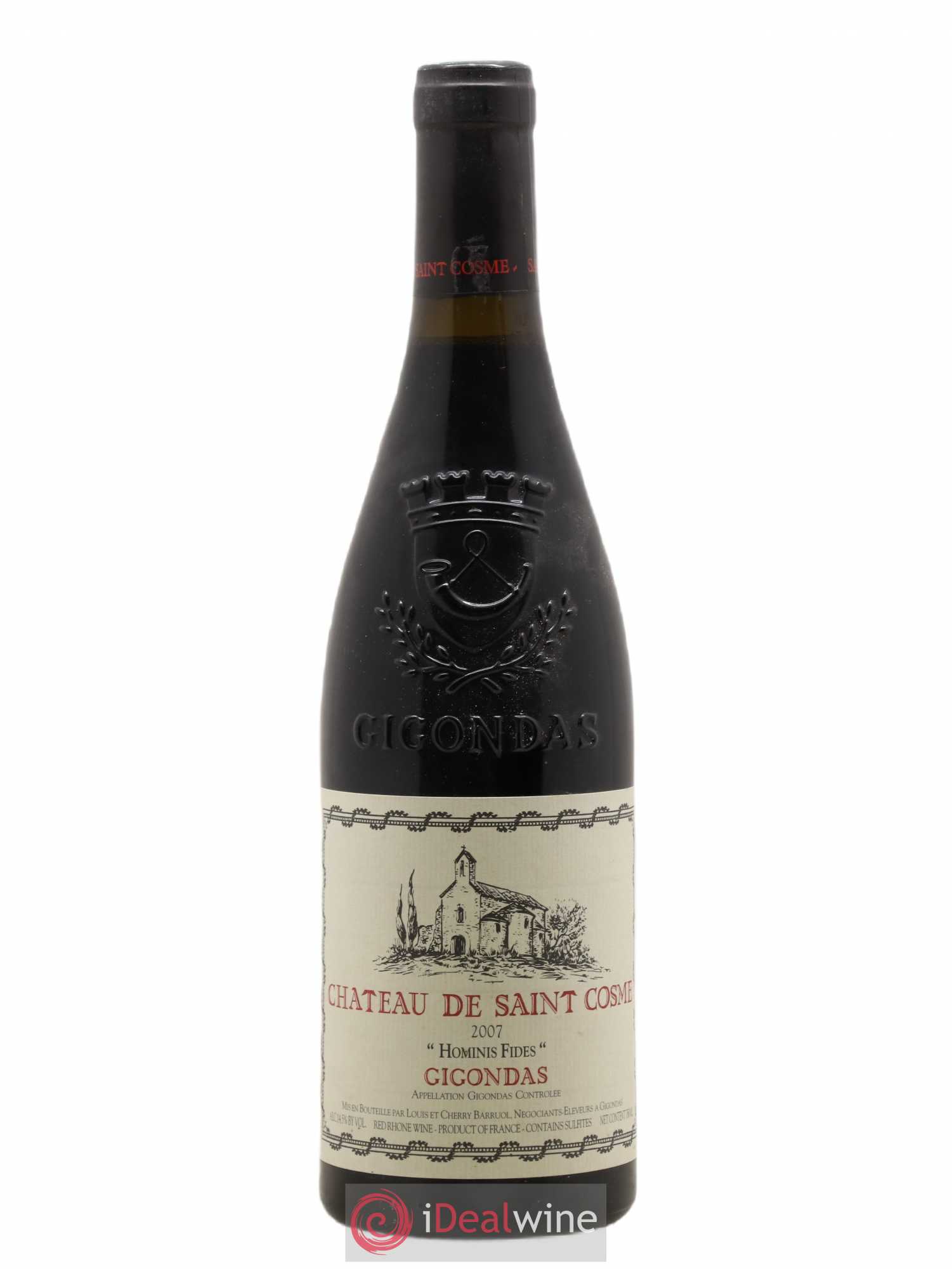 Gigondas Hominis Fides Saint Cosme 2007 - Lot de 1 bouteille - 0