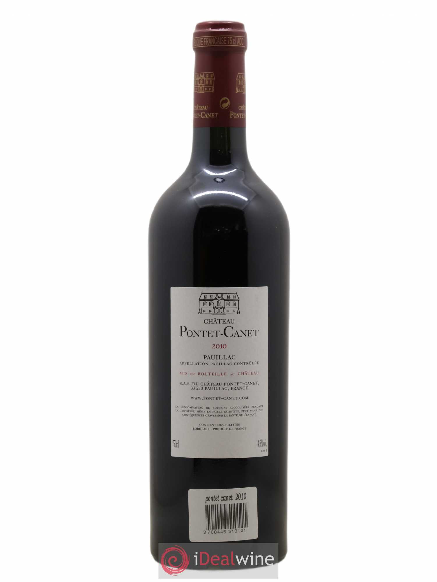 Château Pontet Canet 5ème Grand Cru Classé 2010 - Lot de 1 bouteille - 1