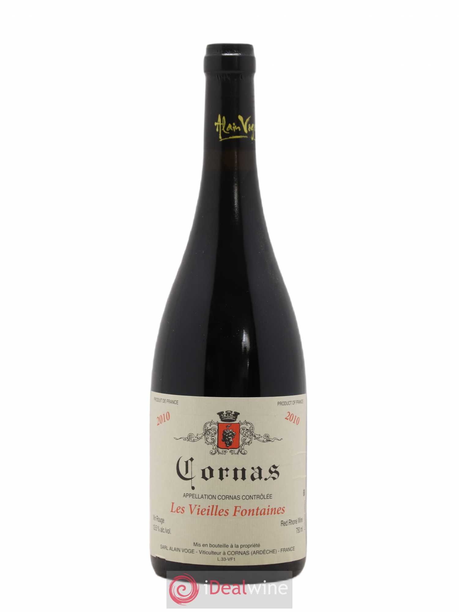 Cornas Les Vieilles Fontaines Alain Voge (Domaine) 2010 - Lot de 1 bouteille - 0