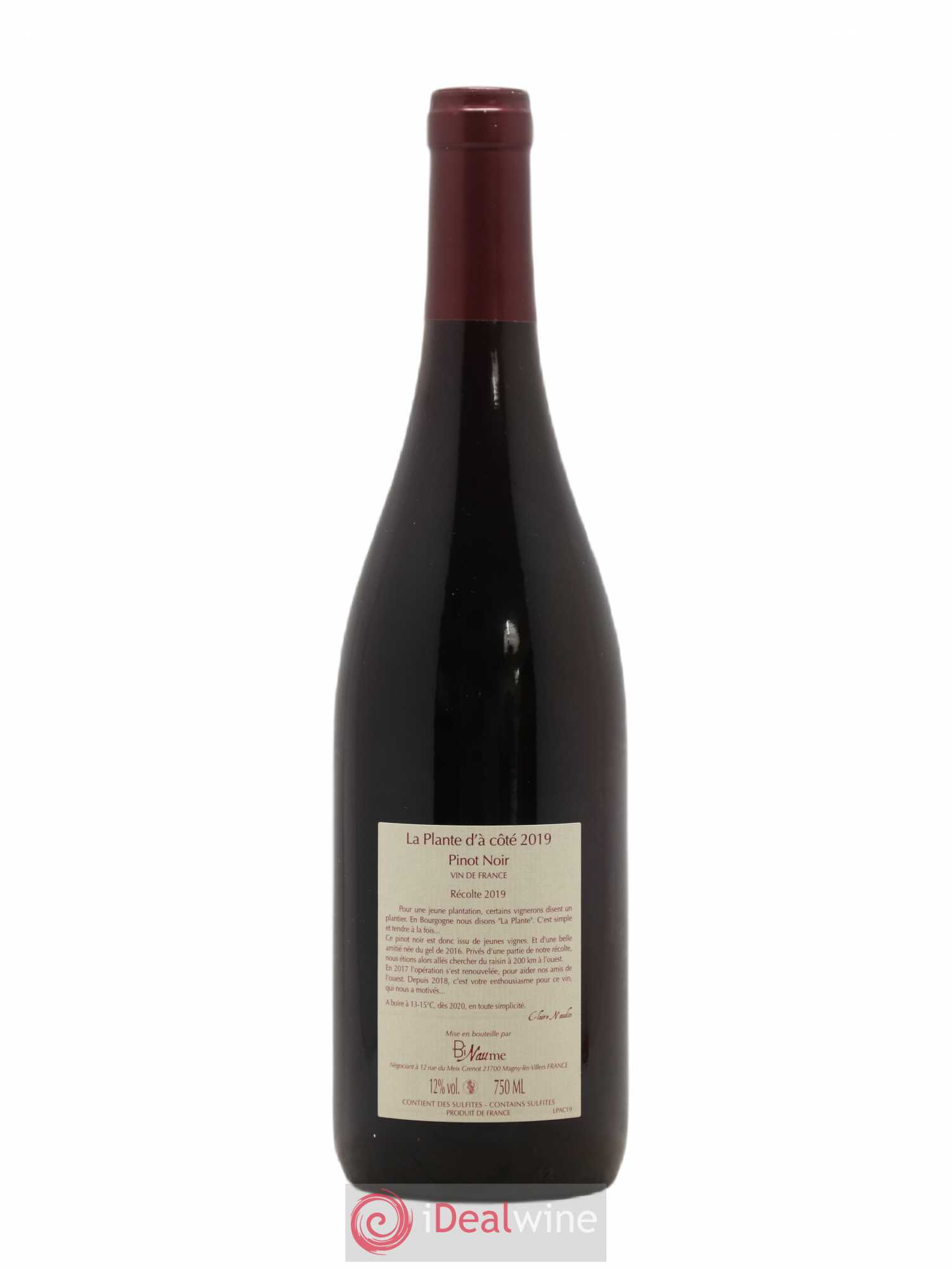Vin de France La Plante d'à coté Domaine Binaume Bizot - Naudin 2019 - Posten von 1 Flasche - 1