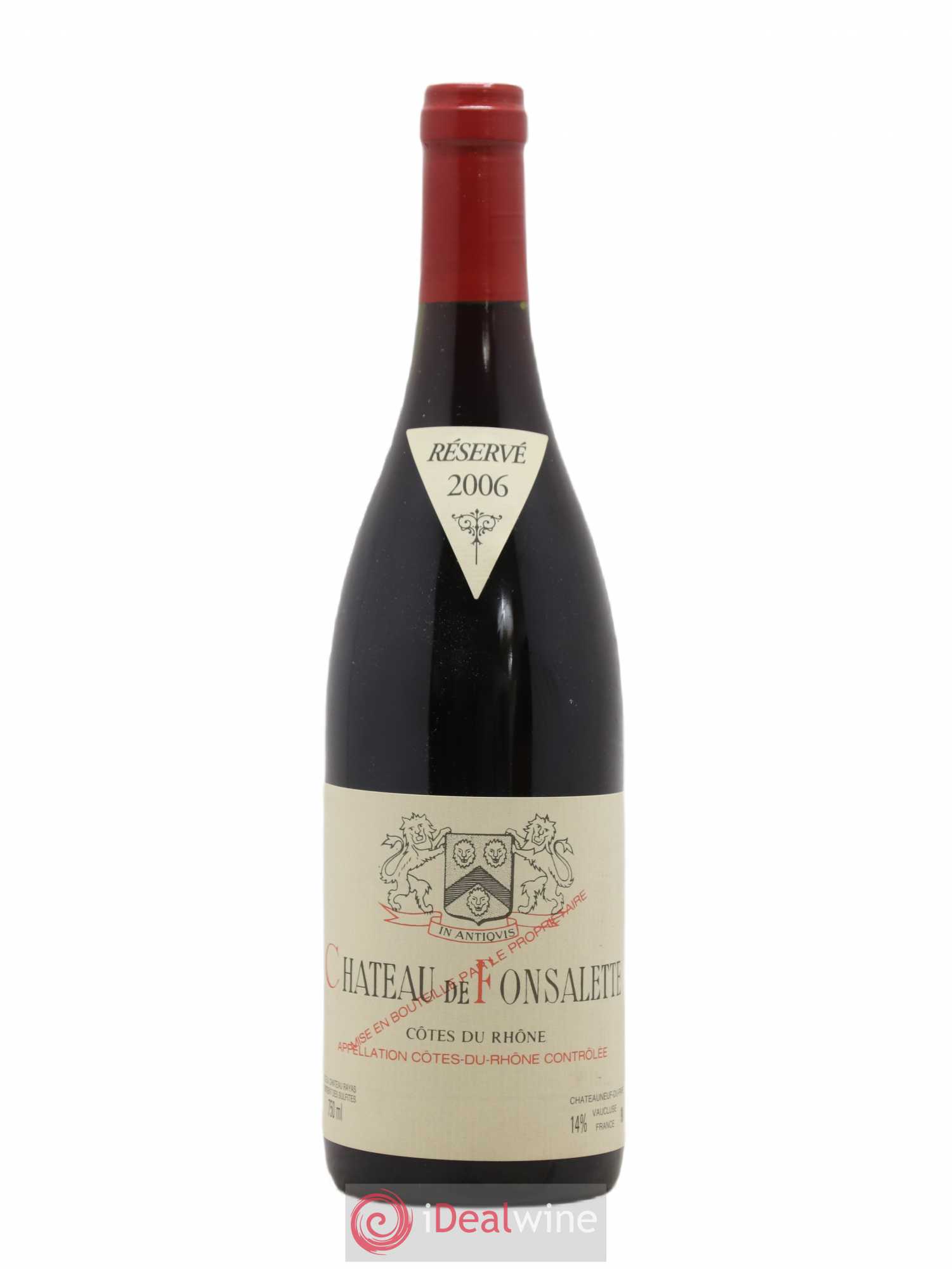 Côtes-du-Rhône Château de Fonsalette Emmanuel Reynaud 2006 - Lot de 1 bouteille - 0