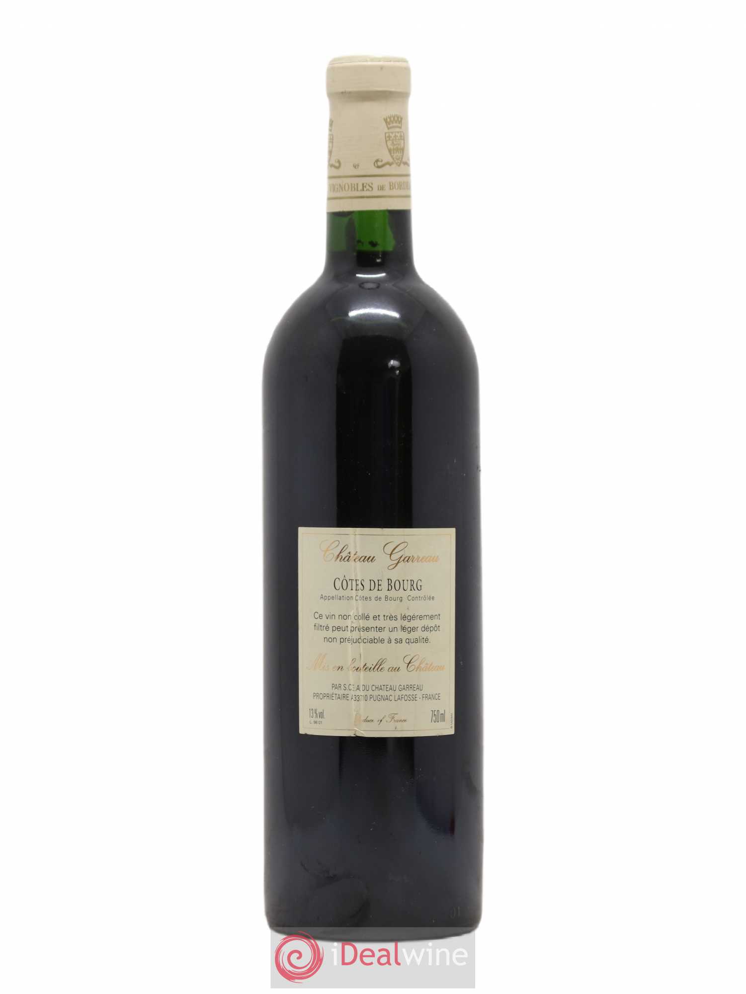 Côtes de Bourg Garreau (sans prix de réserve) 1998 - Posten von 1 Flasche - 1