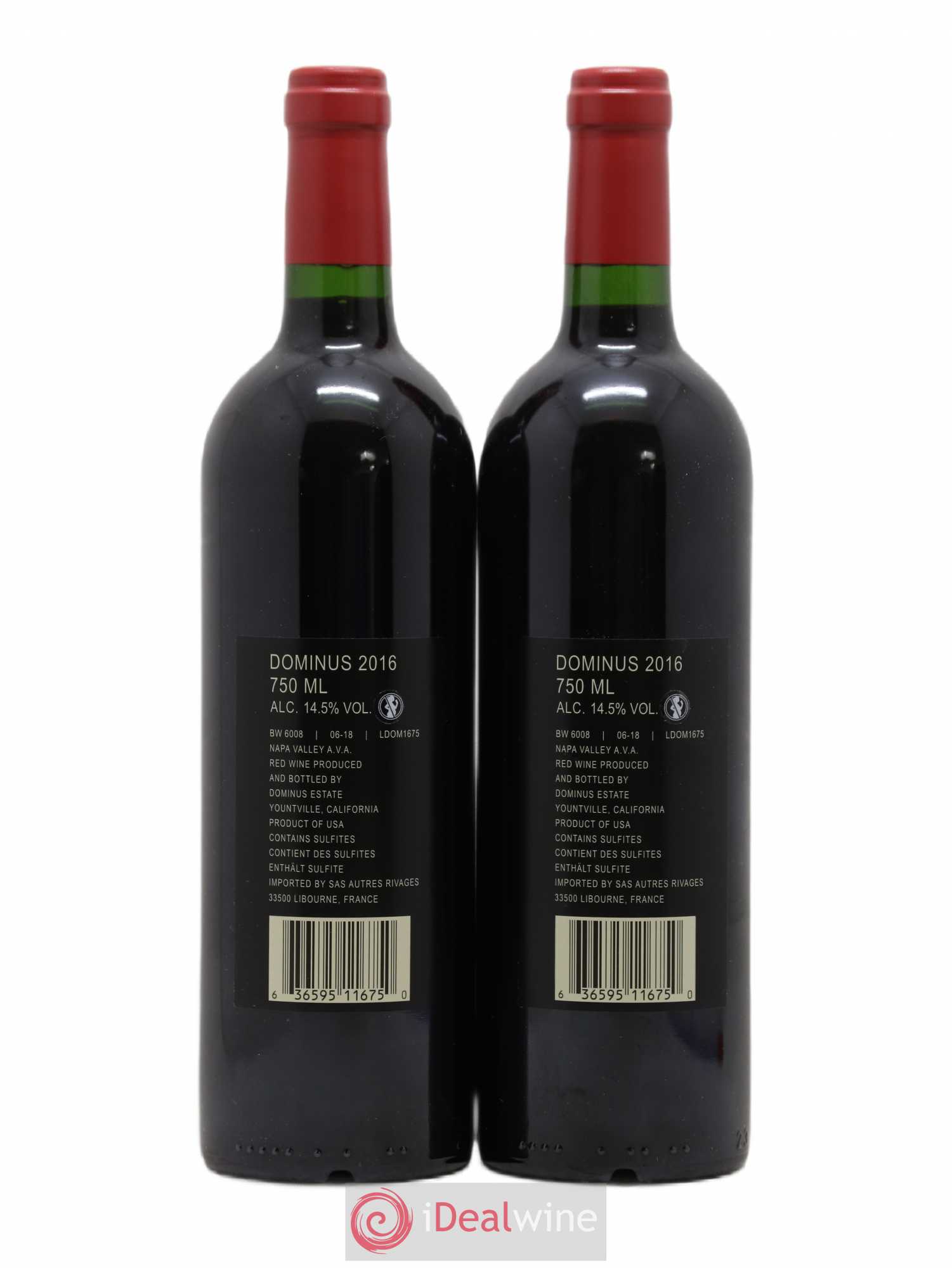 Napa Valley Dominus Estate Napanook Christian Moueix 2016 - Lot of 2 bottles - 1
