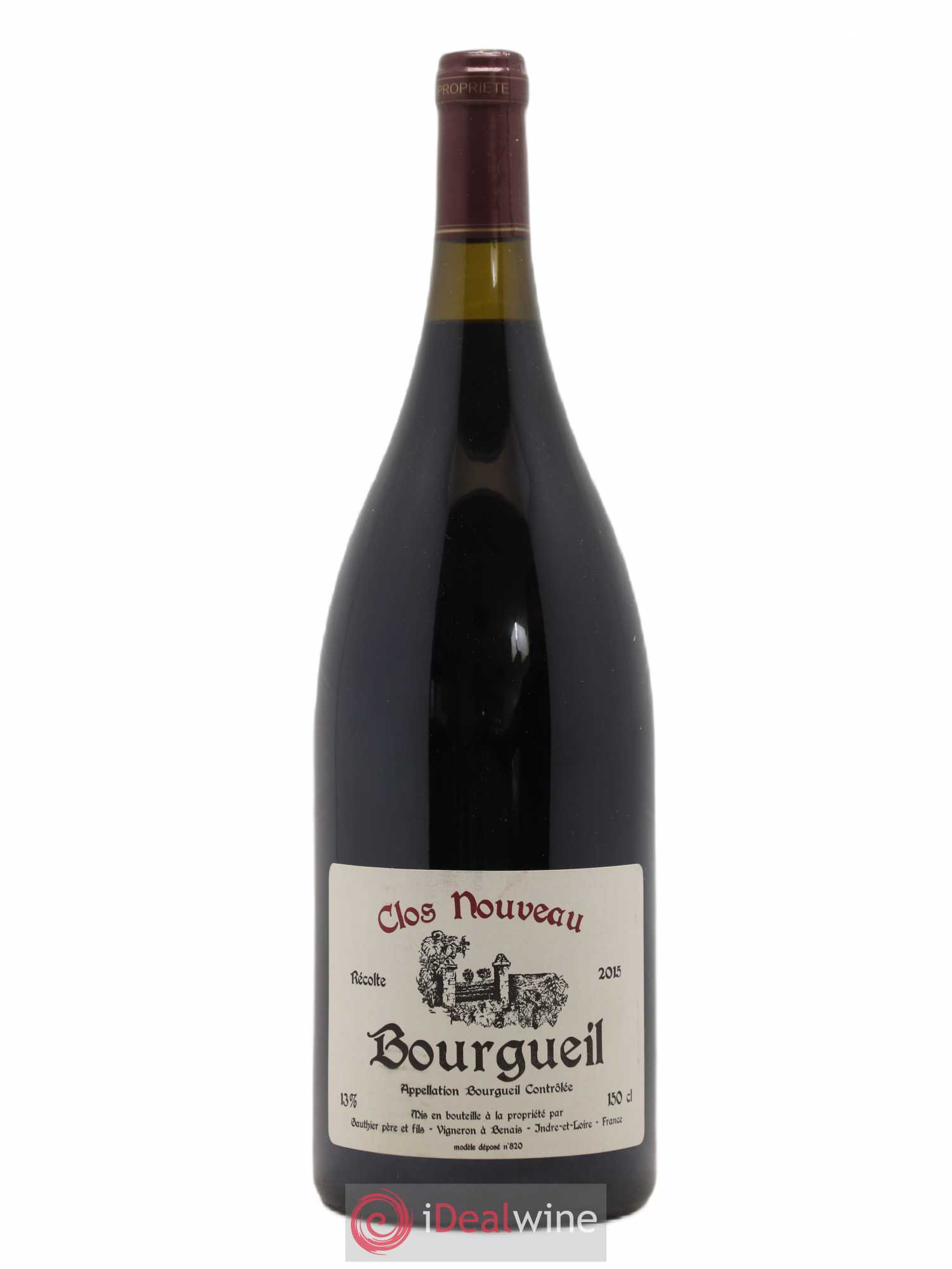 Bourgueil Clos Nouveau Domaine du Bel Air 2015 - Lot de 1 magnum - 0