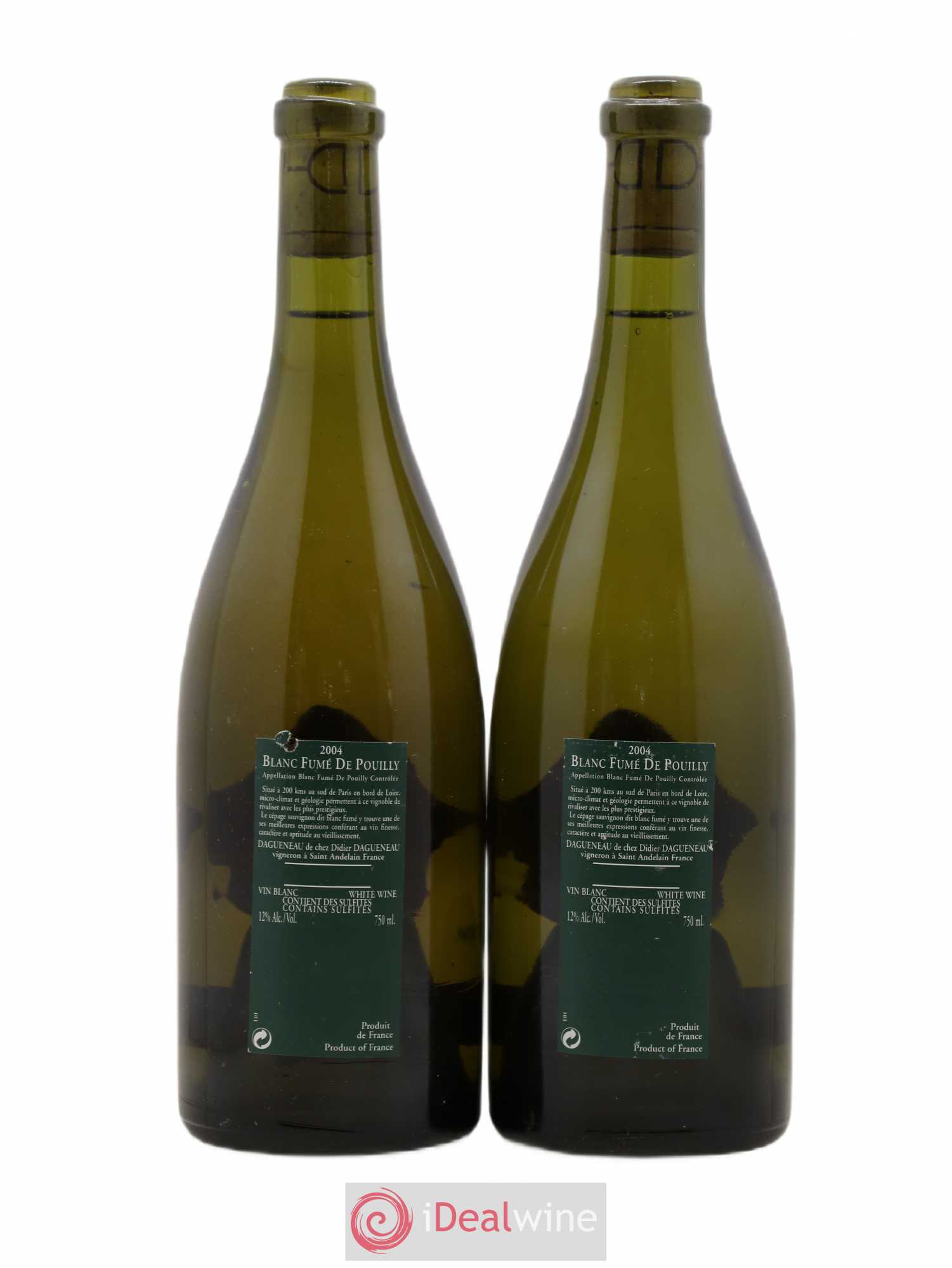Vin de France (anciennement Pouilly-Fumé) Silex Dagueneau (Domaine Didier - Louis-Benjamin) 2004 - Lot de 2 bouteilles - 1
