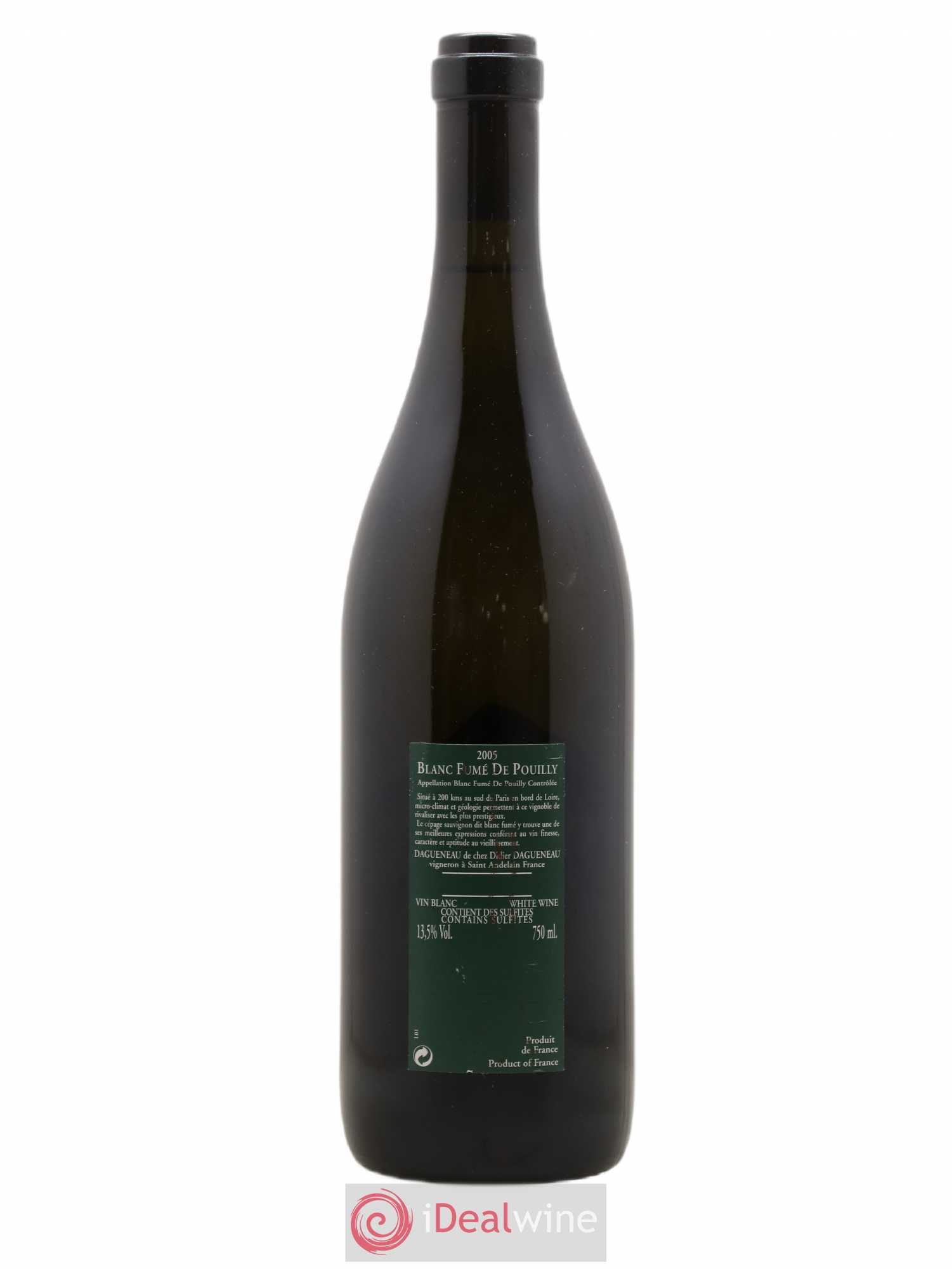 Vin de France (anciennement Pouilly-Fumé) Silex Dagueneau (Domaine Didier - Louis-Benjamin) 2005 - Lot de 1 bouteille - 1