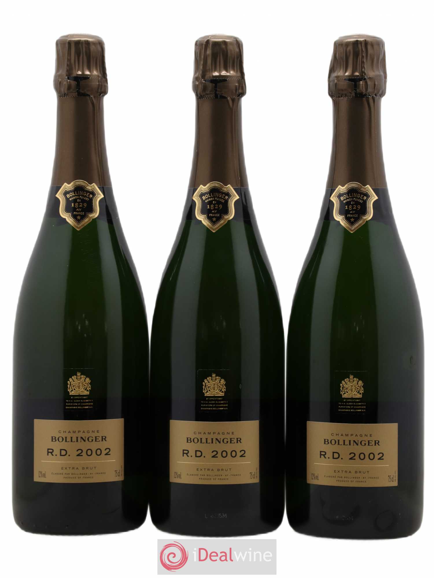 R.D. Extra-Brut Bollinger 2002 - Lot de 3 bouteilles - 0