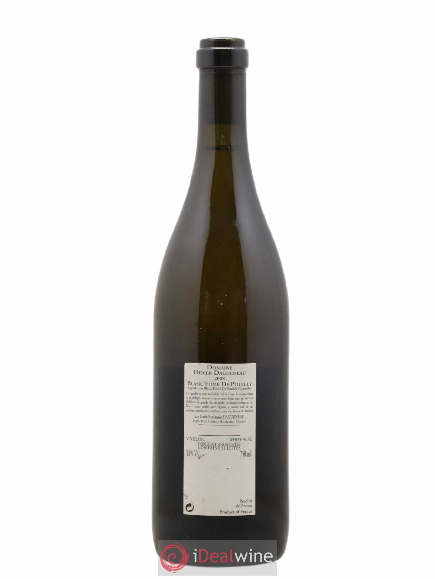 Vin de France (anciennement Pouilly-Fumé) Buisson Renard Dagueneau (Domaine Didier - Louis-Benjamin) 2008 - Lot de 1 bouteille - 1
