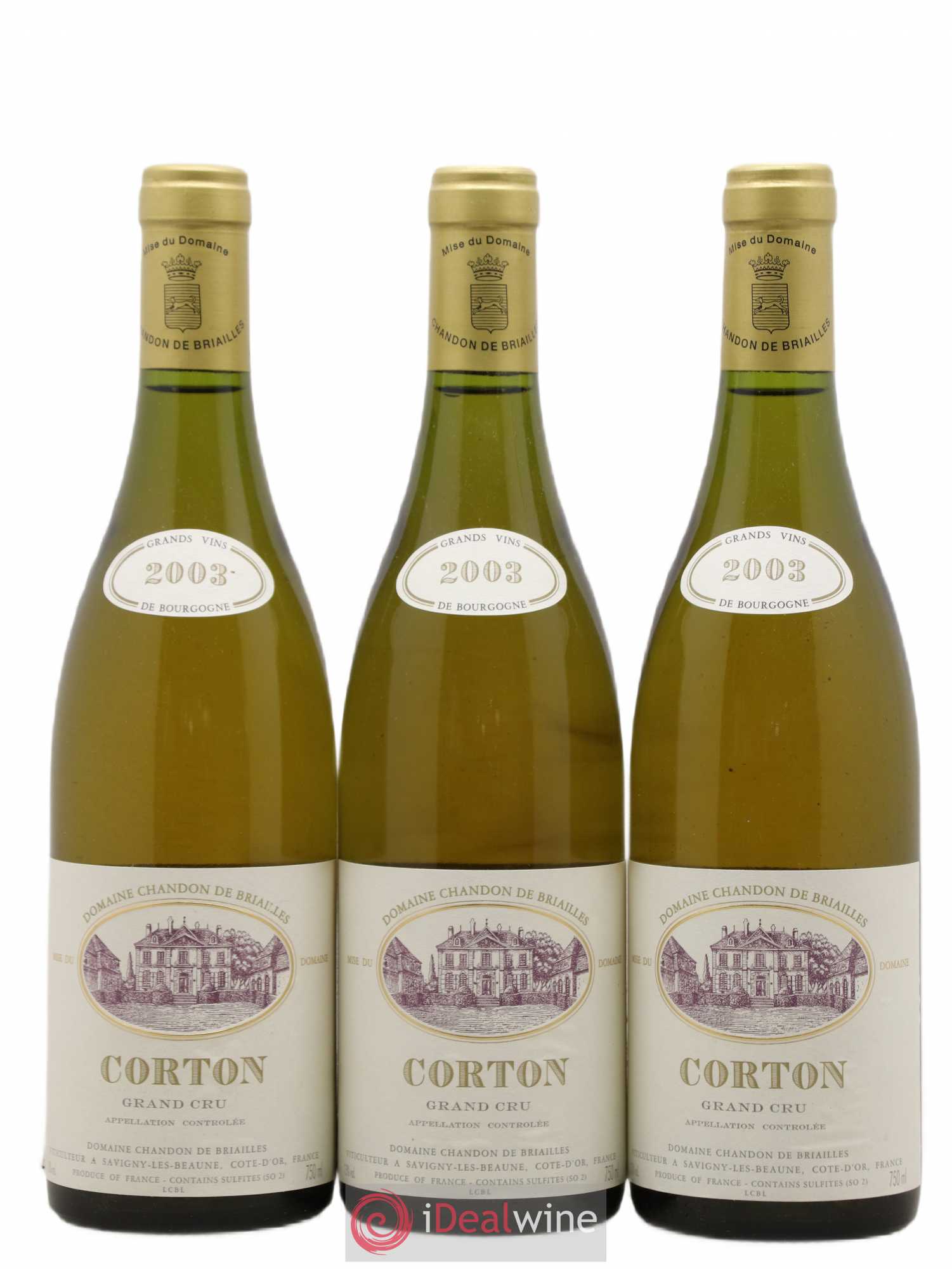Corton Grand Cru Chandon de Briailles 2003 - Lot de 3 bouteilles - 0