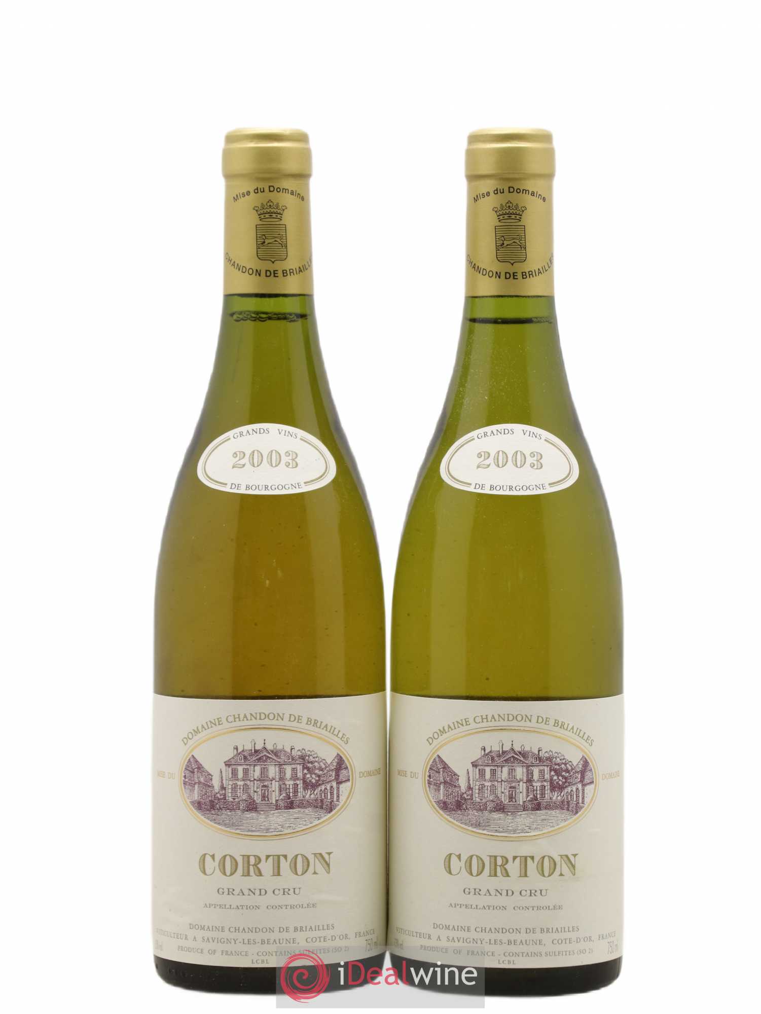 Corton Grand Cru Chandon de Briailles 2003 - Lot de 2 bouteilles - 0