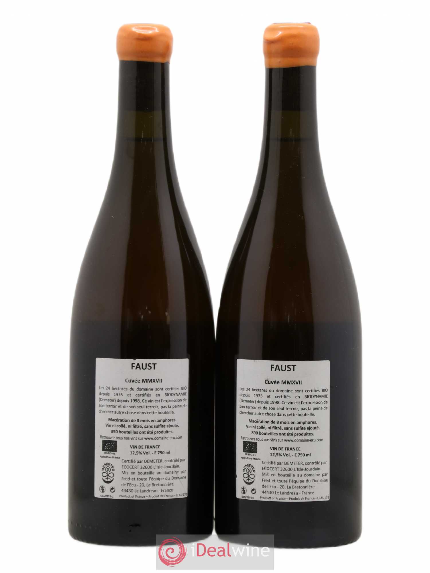 Vin de France Faust Domaine de l'Ecu 2017 - Posten von 2 Flaschen - 1