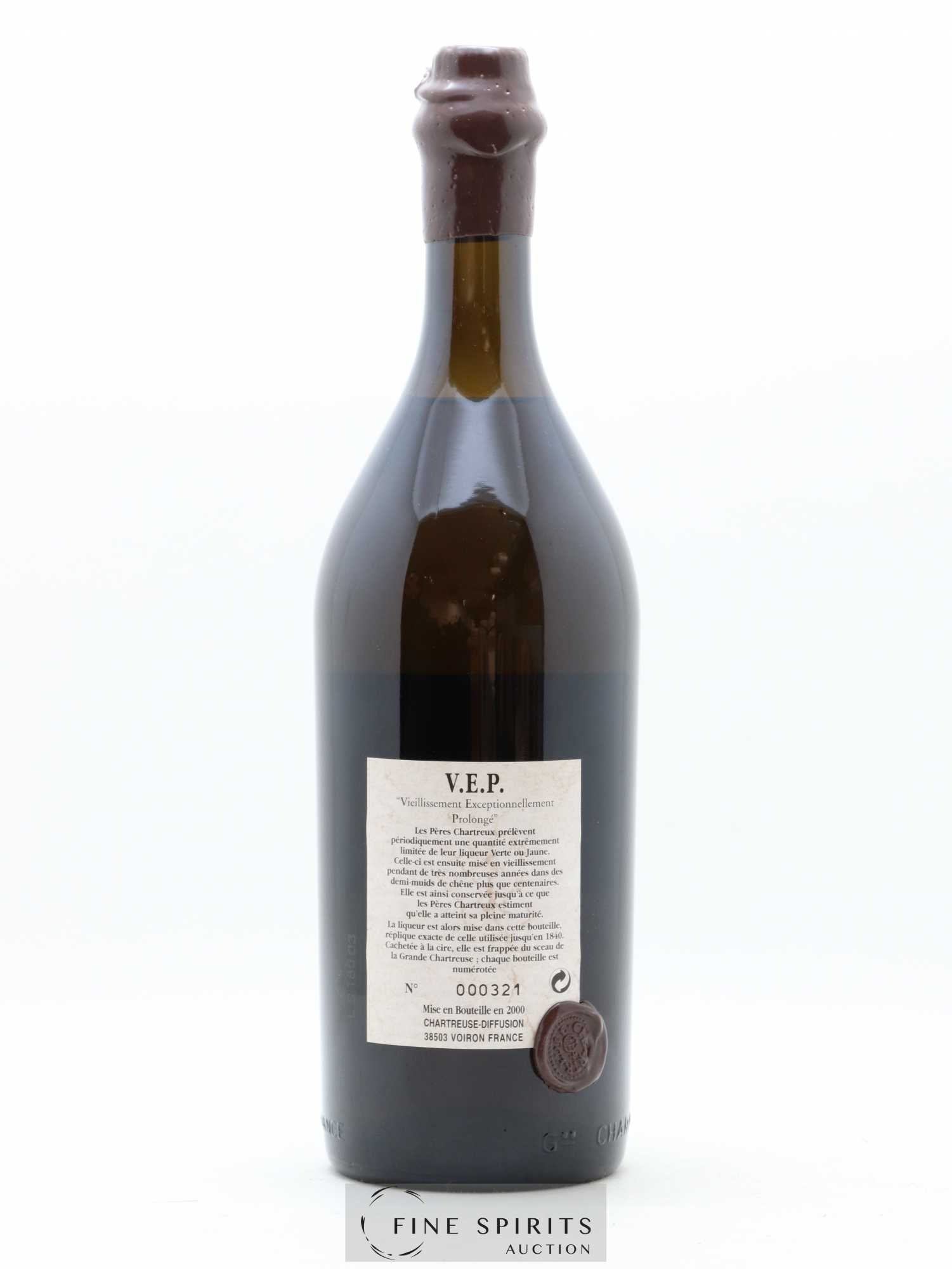 Chartreuse Of. Verte V.E.P. Mise 2000 Bouteille N°000321 - Lot de 1 bouteille - 2