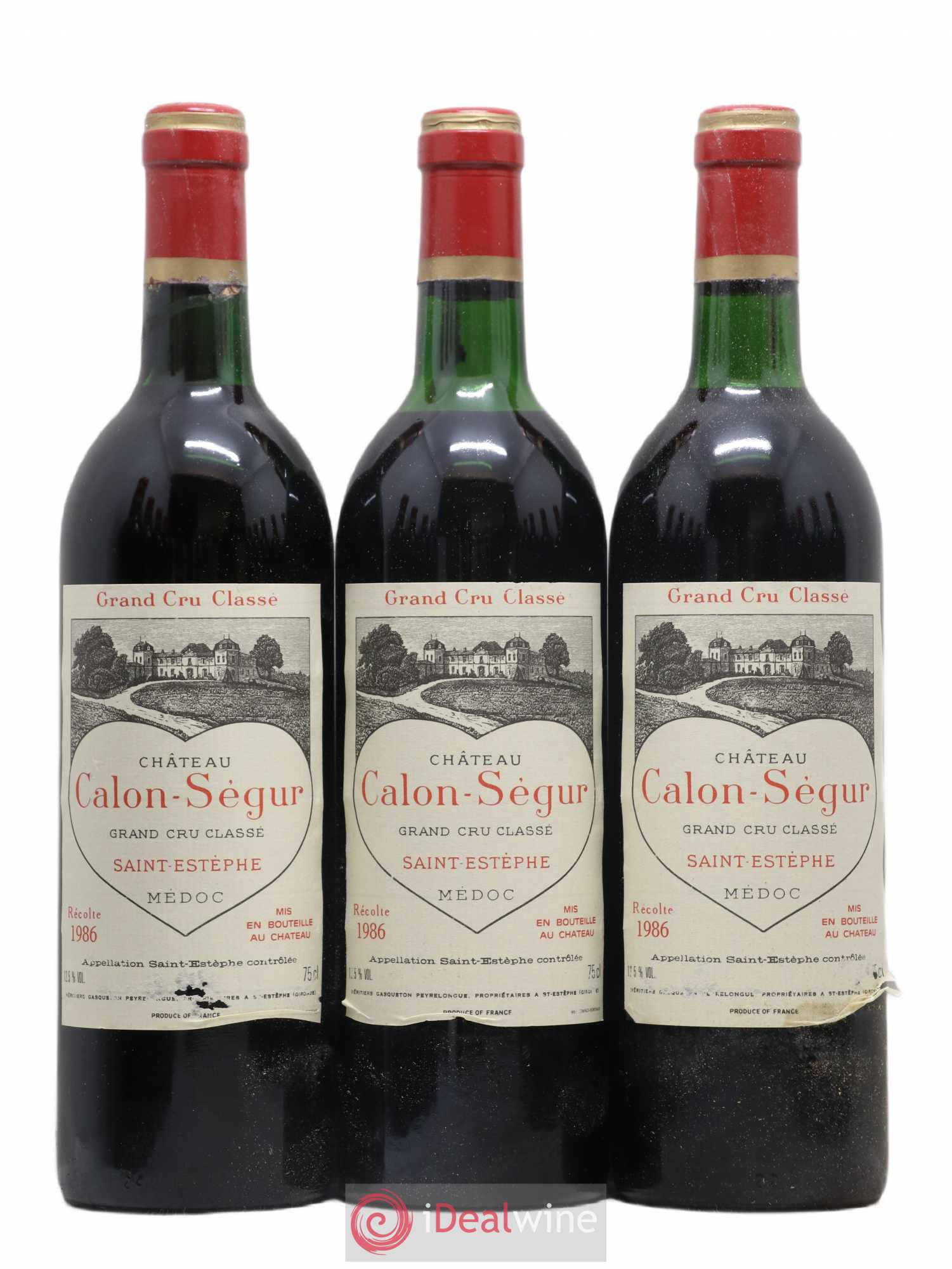 Château Calon Ségur 3ème Grand Cru Classé 1986 - Lot de 12 bouteilles - 1