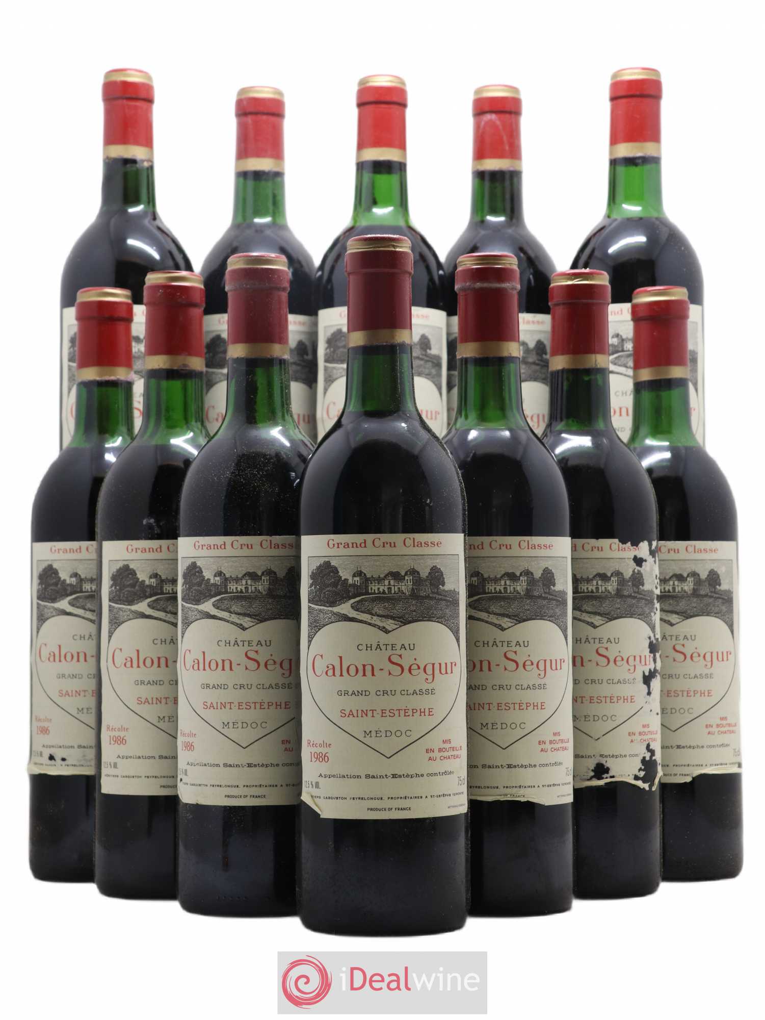 Château Calon Ségur 3ème Grand Cru Classé 1986 - Lot de 12 bouteilles - 0
