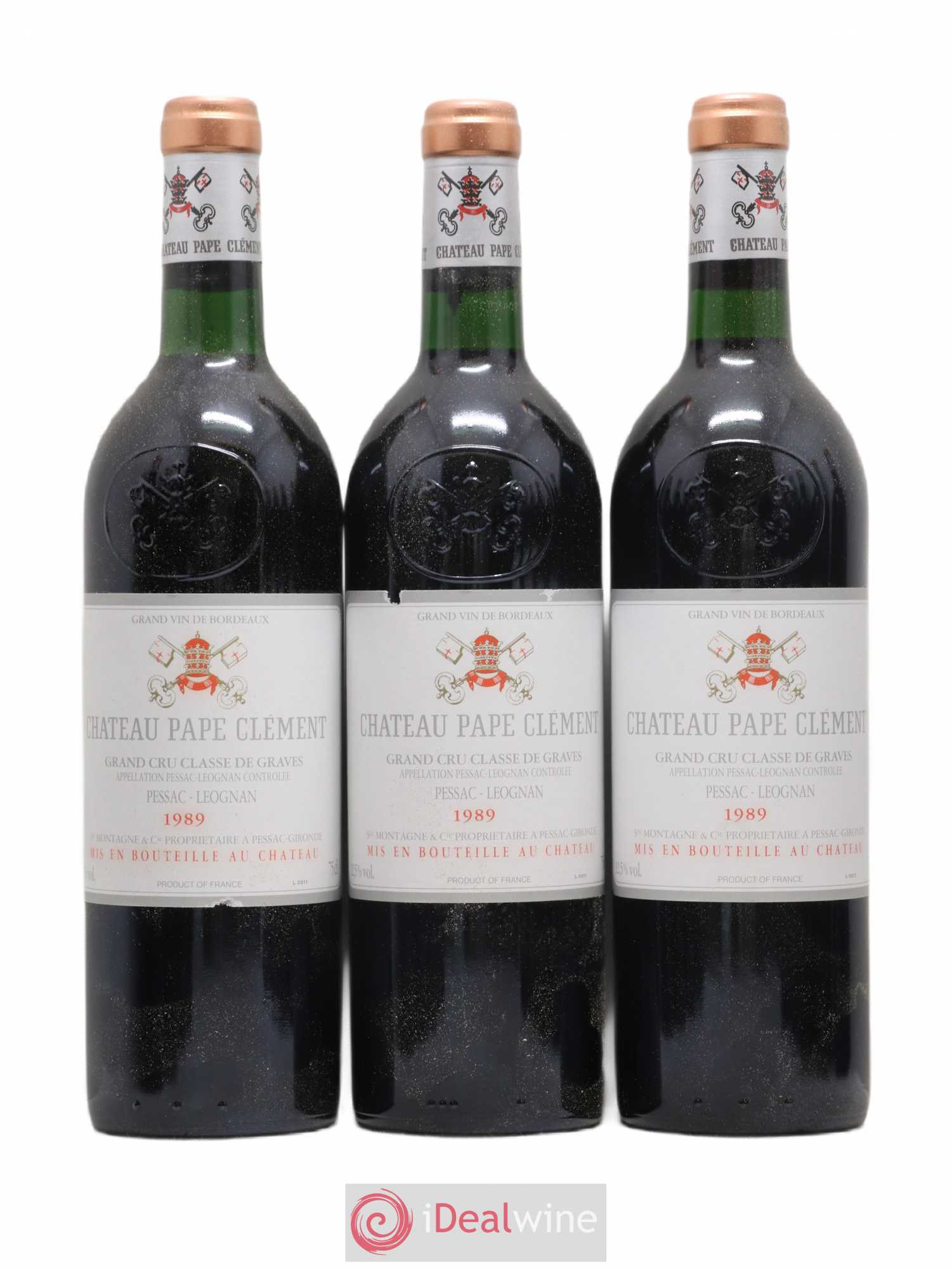 Château Pape Clément Cru Classé de Graves 1989 - Lot de 12 bouteilles - 1