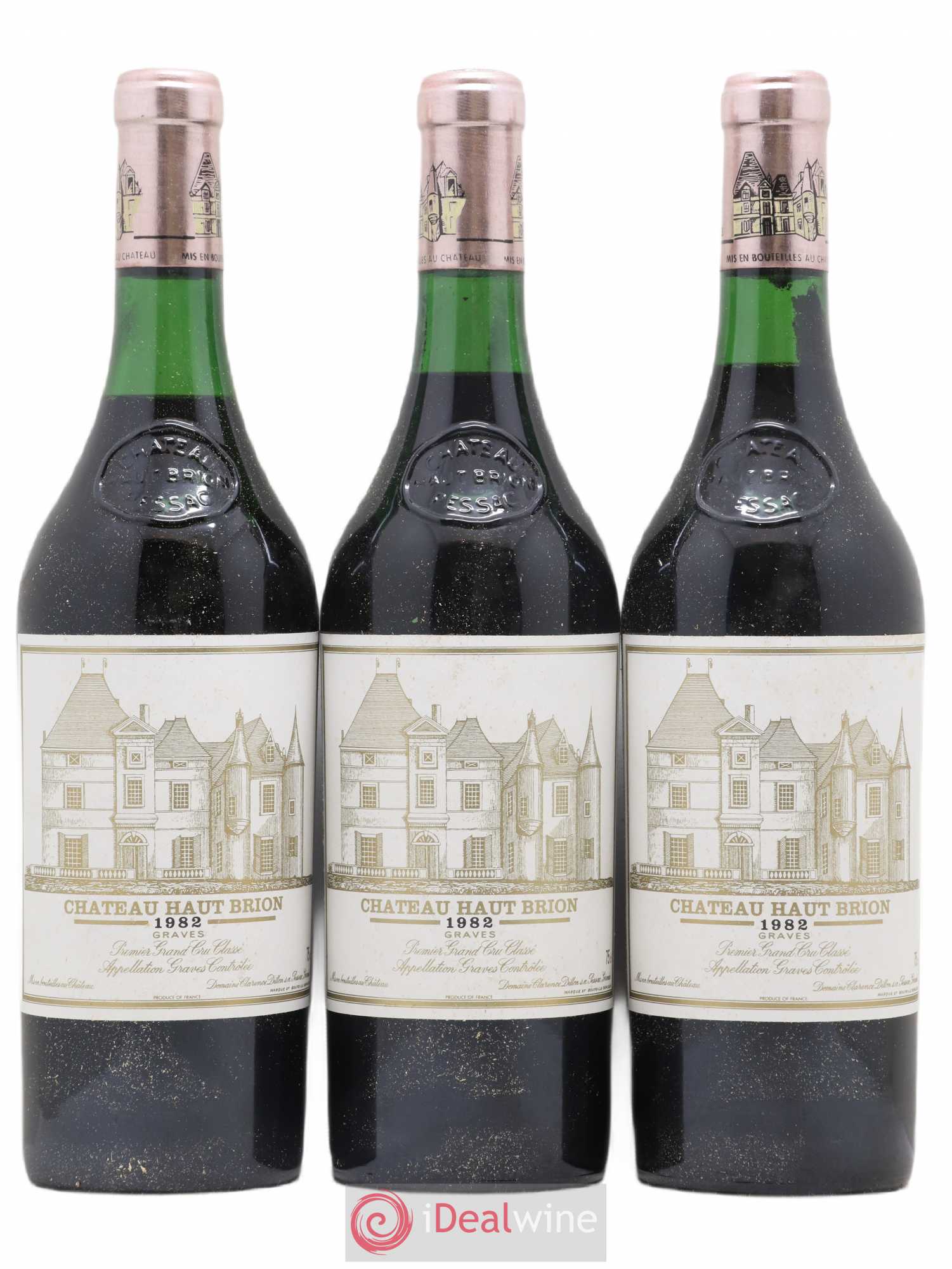 Château Haut Brion 1er Grand Cru Classé 1982 - Lot de 3 bouteilles - 0