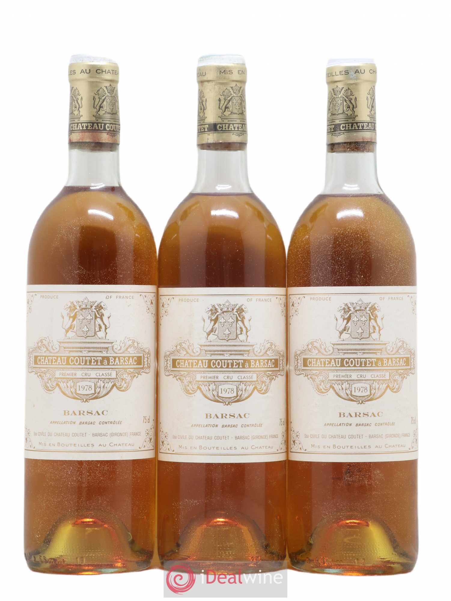 Château Coutet 1er Grand Cru Classé 1978 - Lotto di 3 bottiglie - 0