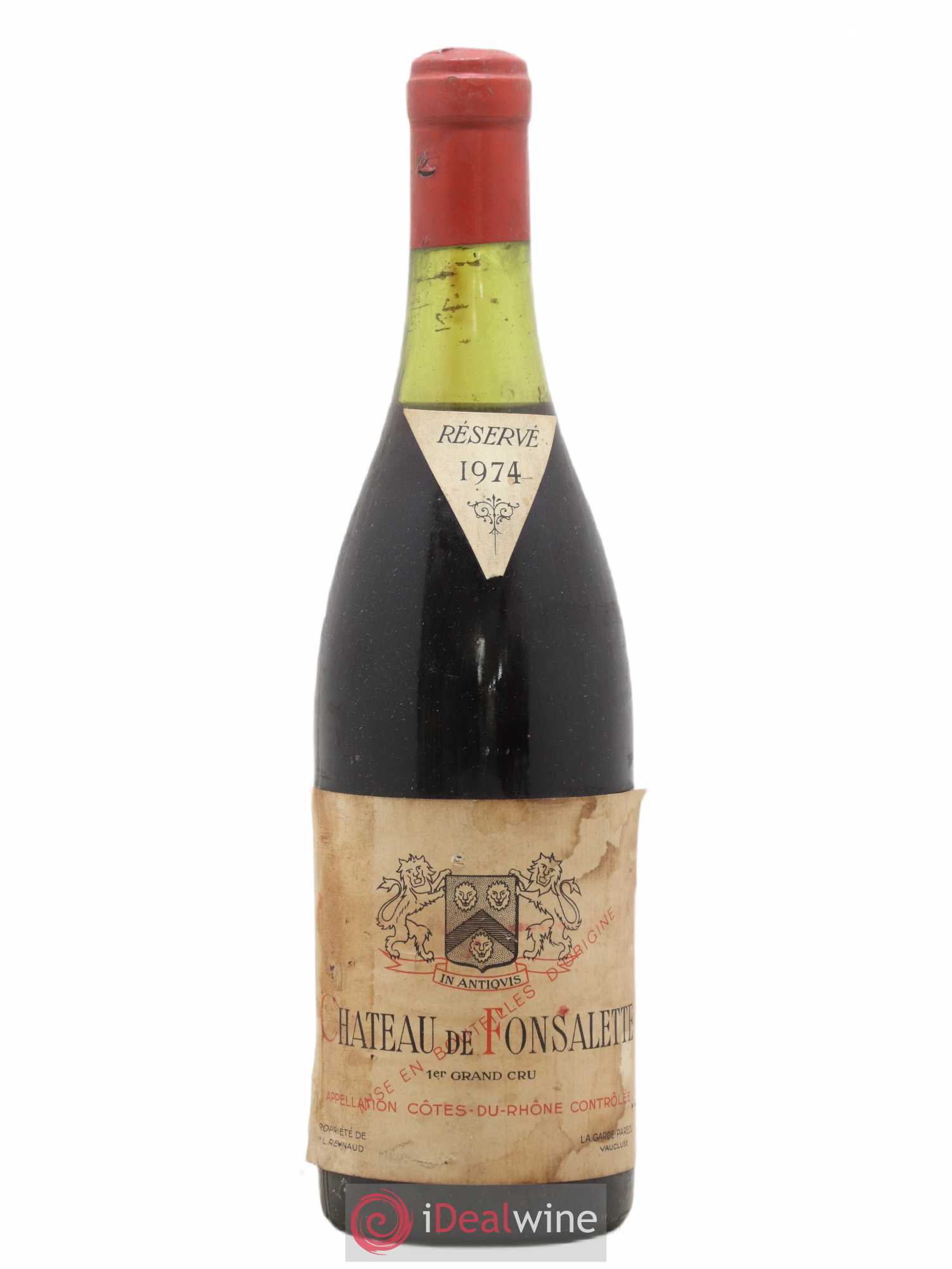 Côtes-du-Rhône Château de Fonsalette Emmanuel Reynaud 1974 - Lot de 1 bouteille - 0