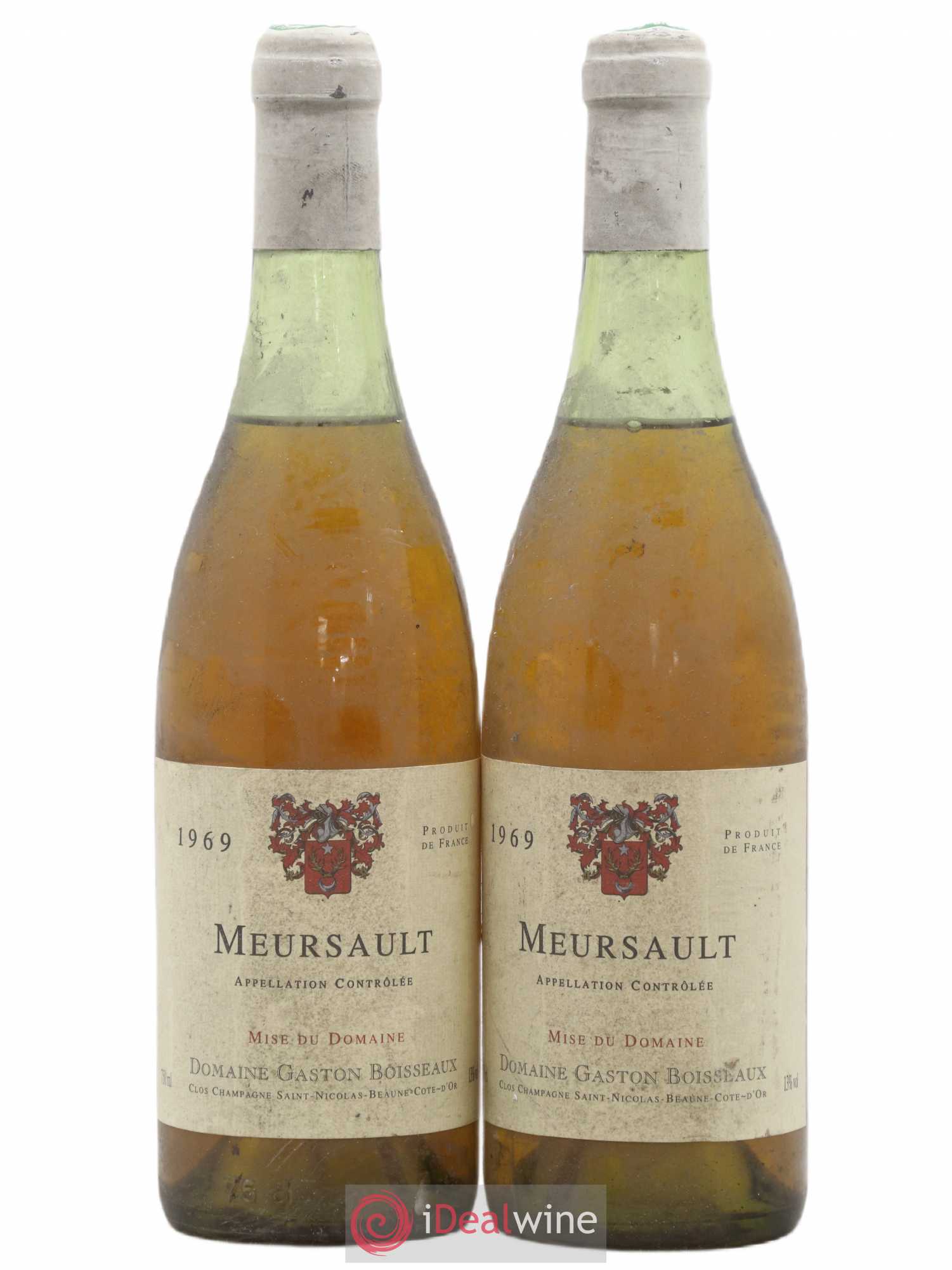 Meursault Gaston Boisseaux 1969 - Posten von 2 Flaschen - 0
