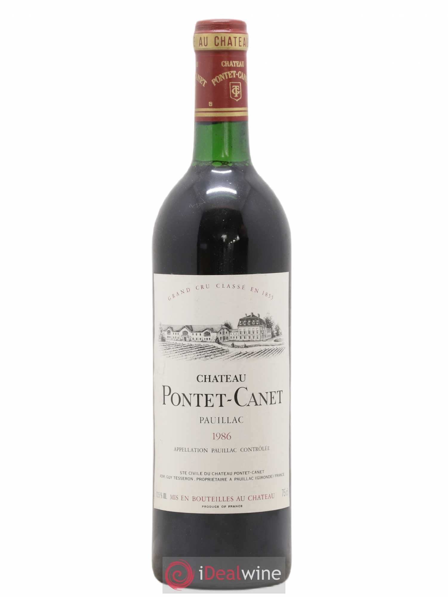 Château Pontet Canet 5ème Grand Cru Classé 1986 - Lot de 1 bouteille - 0