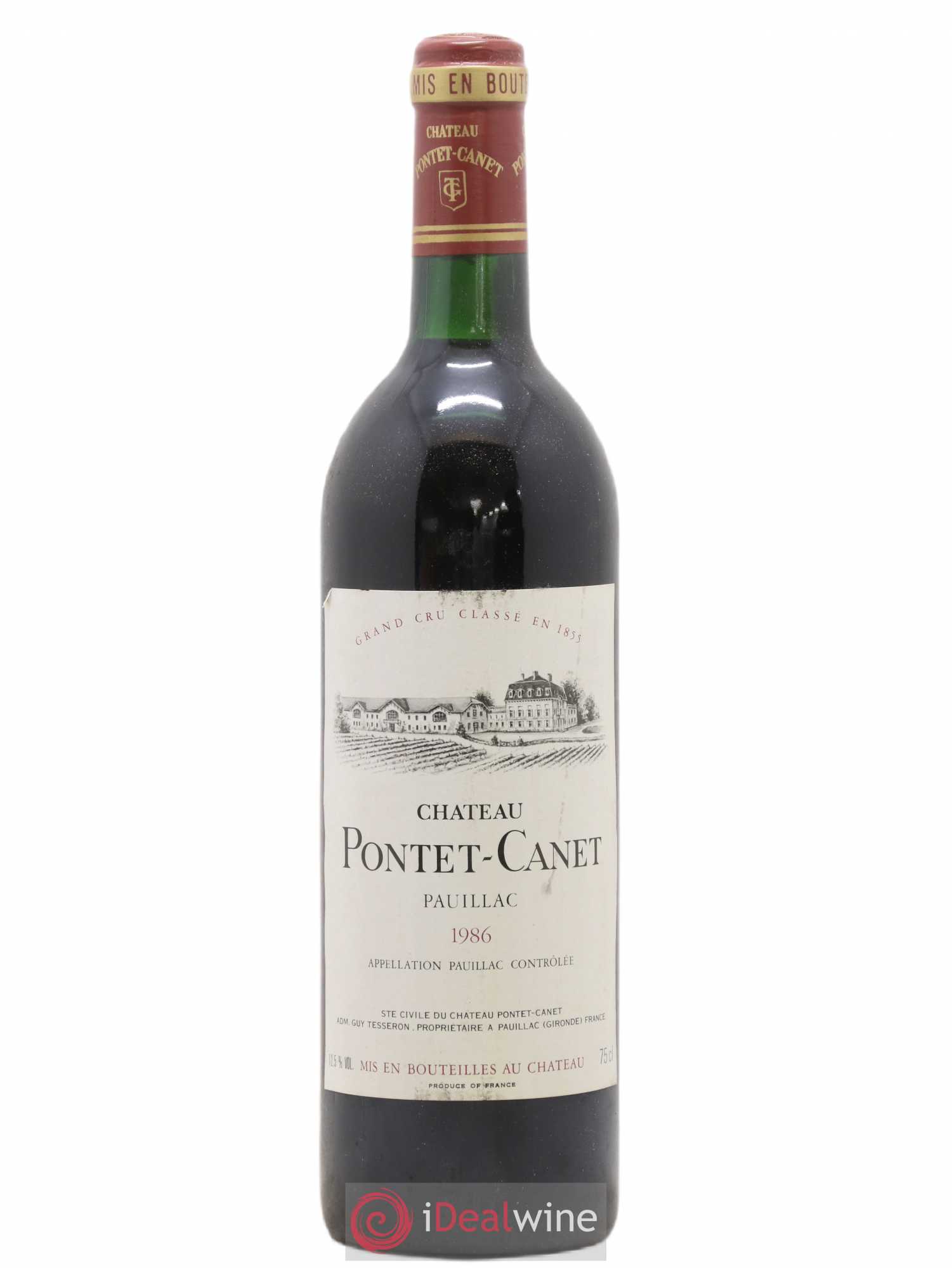 Château Pontet Canet 5ème Grand Cru Classé 1986 - Lot de 1 bouteille - 0